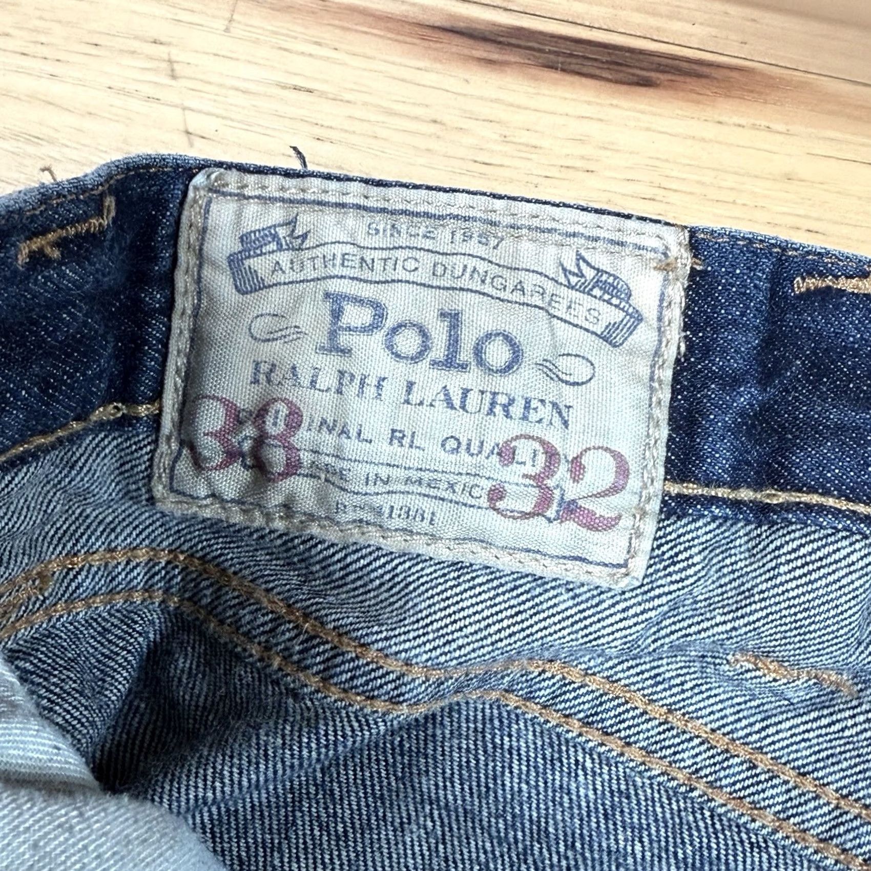 Polo Ralph Lauren VINTAGE Polo Ralph Lauren Jeans Straight Blue Mens 37x29 Dungarees Size US M / EU 48-50 / 2 - 5 Thumbnail