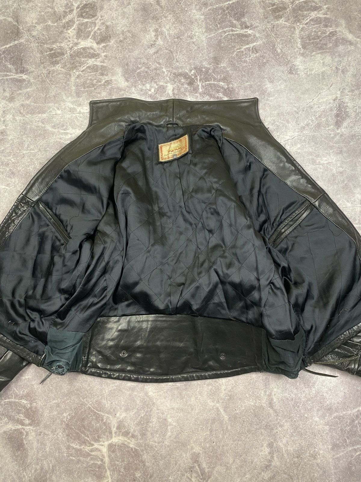 Vintage Lee Trevor Very Thick Cowhide Leather Jacket Size: XL Size US L / EU 52-54 / 3 - 10 Thumbnail