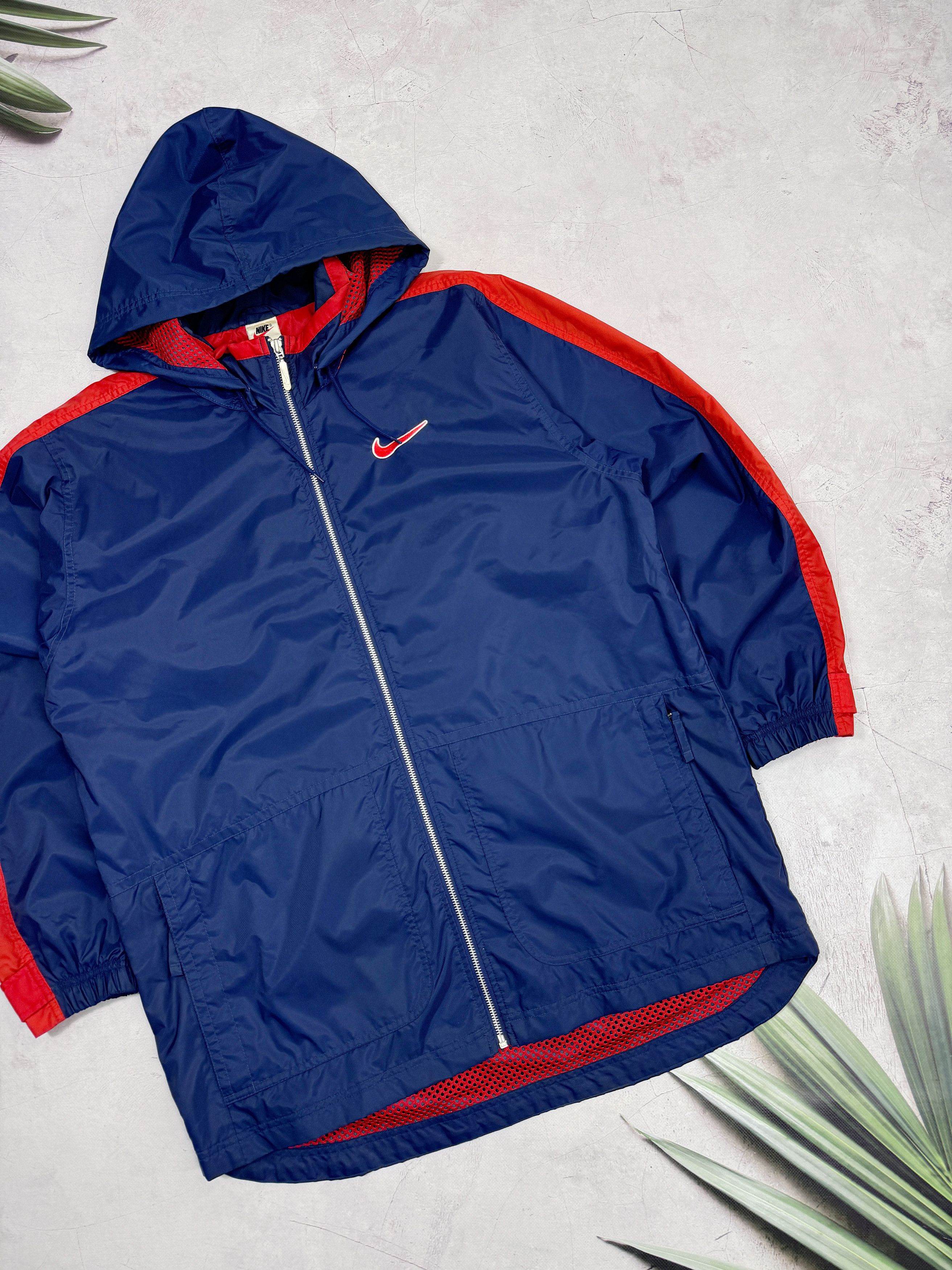 Nike × Vintage Y2K Nike Windbreaker Jacket Nylon Big Back Swoosh Logo Size US L / EU 52-54 / 3 - 4 Thumbnail
