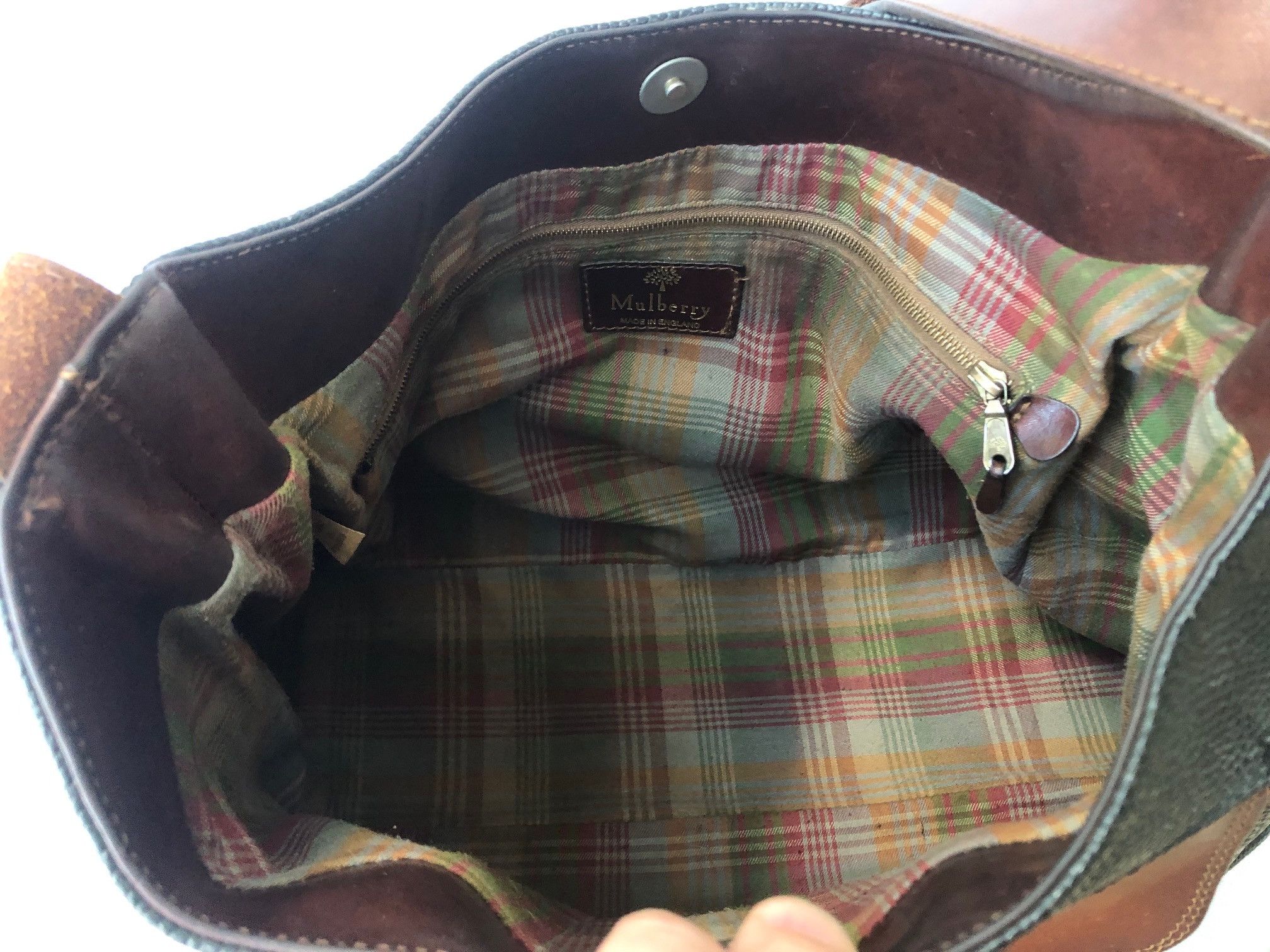 Mulberry Scotchgrain Black/Brown leather shoulder bag