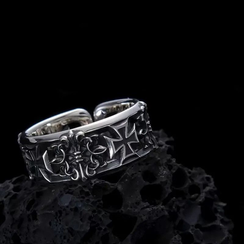 Other Minimal Silver Cross Signet Ring Size ONE SIZE - 5 Thumbnail