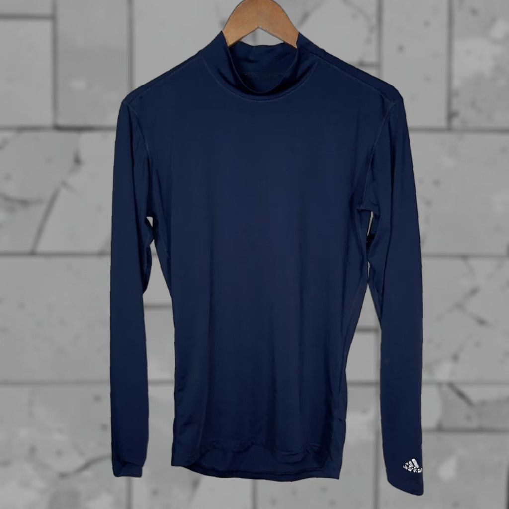Adidas Adidas Dark Blue Polyester Long Sleeve Athletic Compression Shirt Mens Size M Size US M / EU 48-50 / 2 - 1 Thumbnail