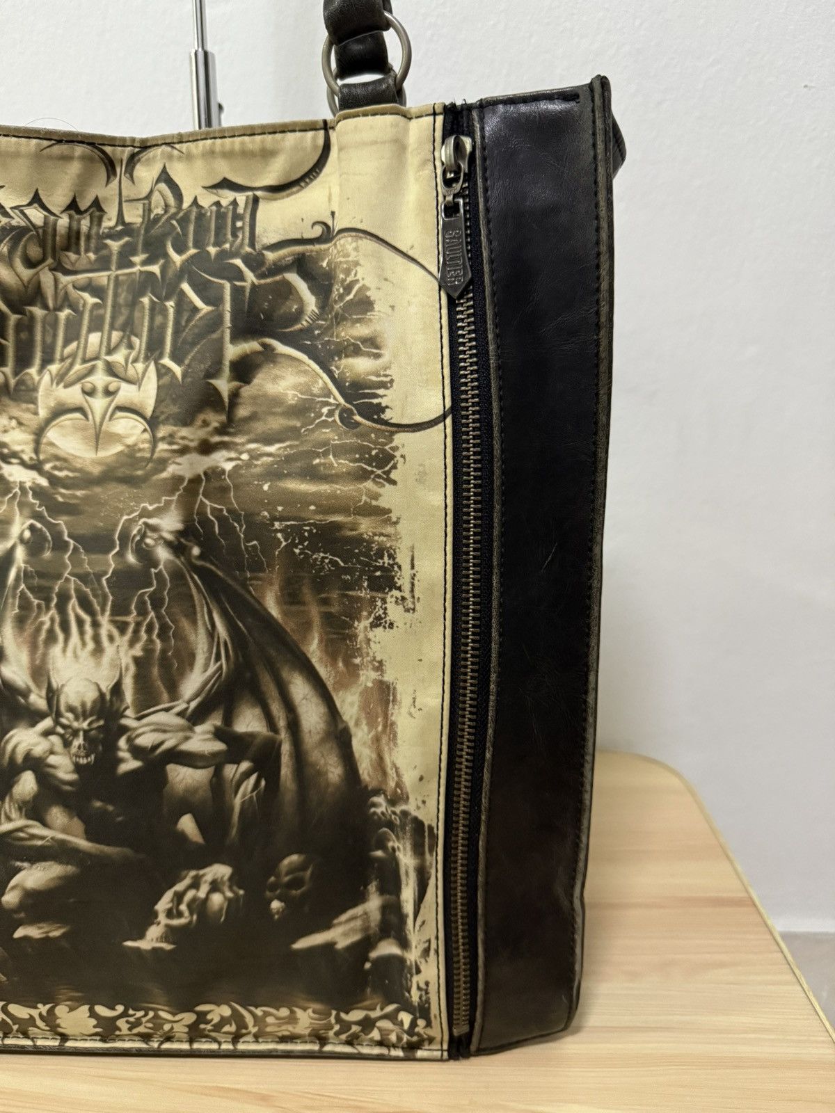 Jean Paul Gaultier 2001 Jean Paul Gaultier Gothic satan gargoyle tote bag. Size ONE SIZE - 3 Thumbnail