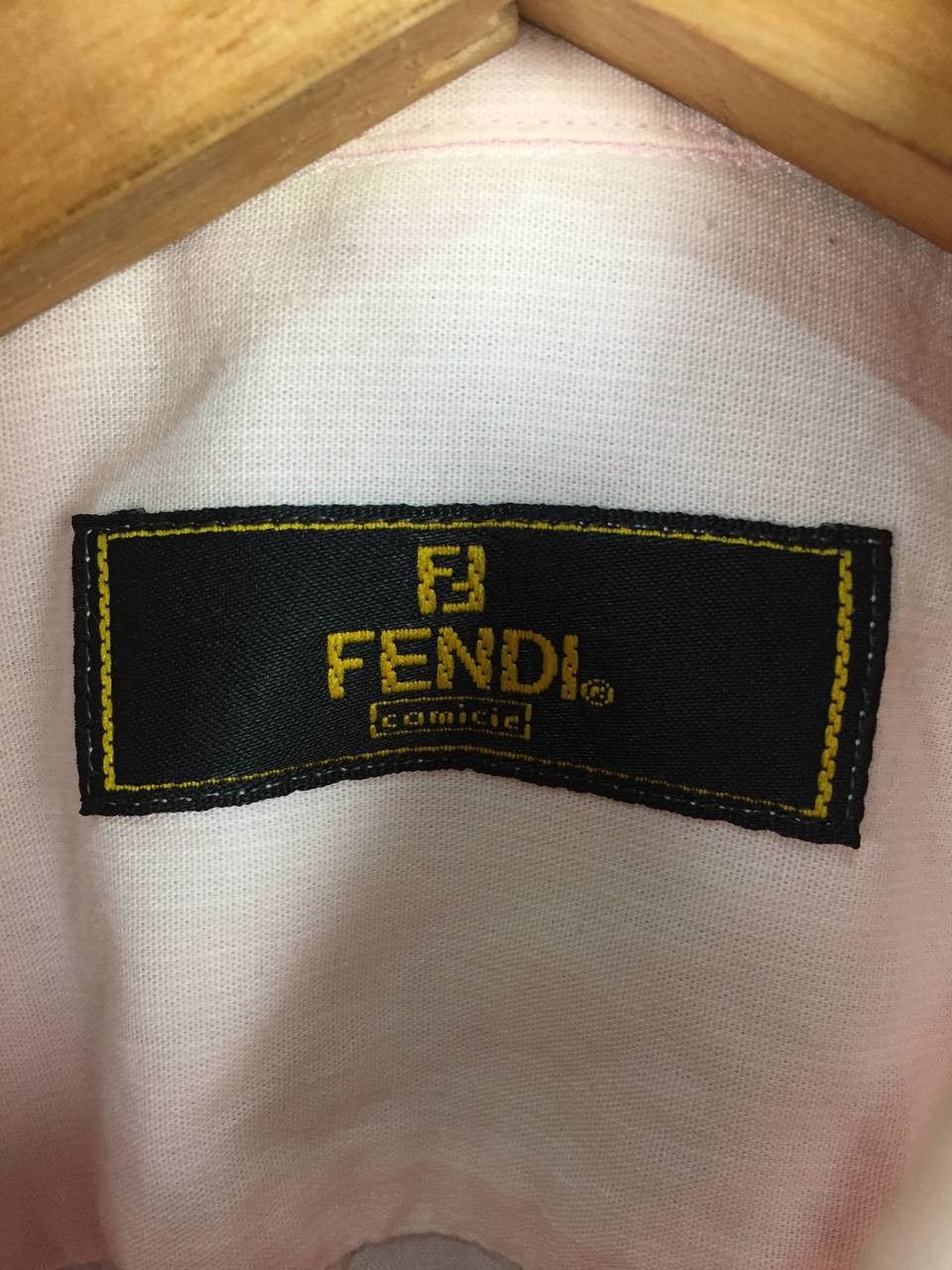Fendi Vtg Fendi Camicie Luxury Designer Pink Button Down Shirt Size US XL / EU 56 / 4 - 12 Thumbnail