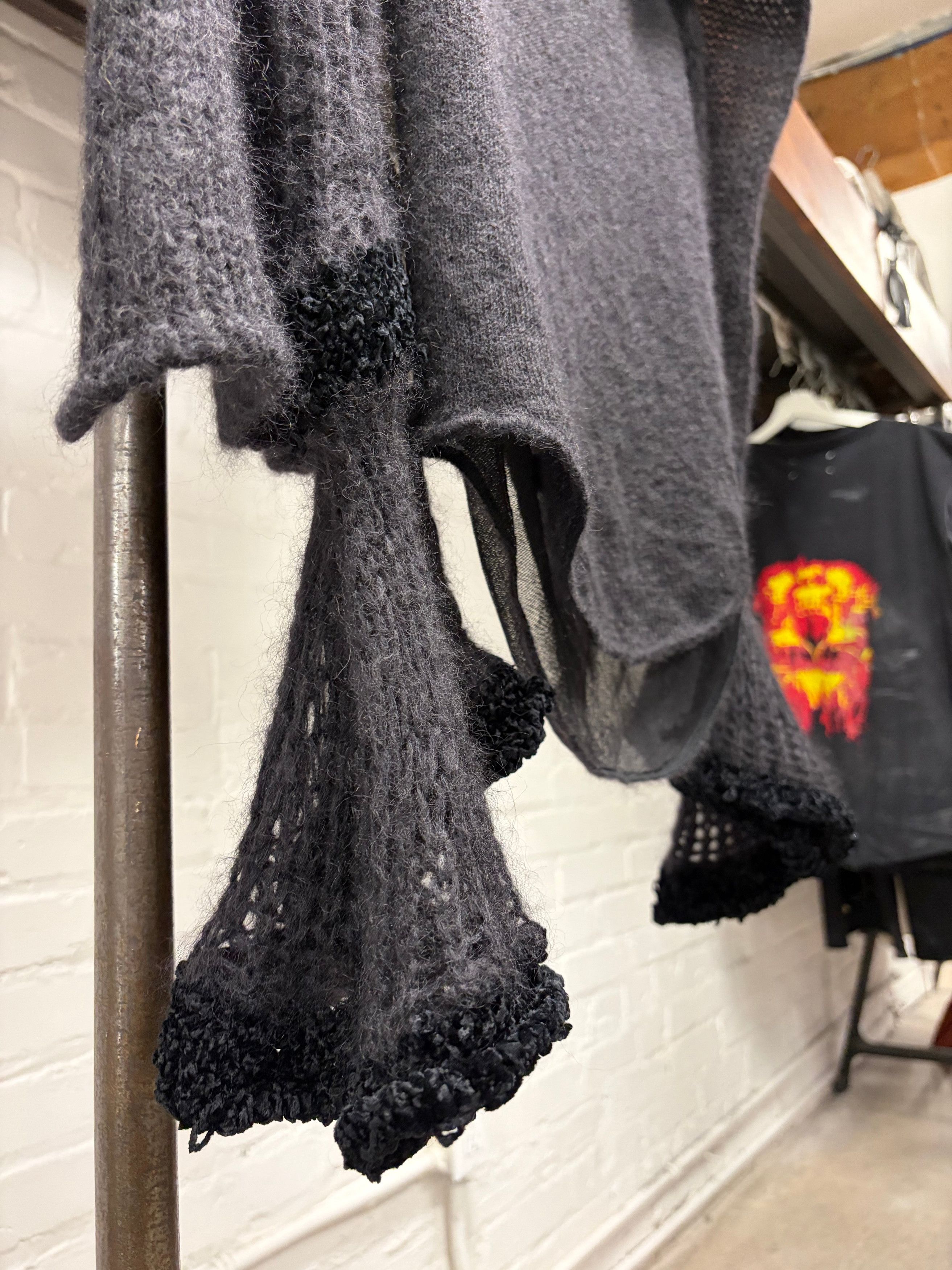 Other AW2007 Jean Paul Gaultier ‘Scarf Wrap’ Sheer/Mohair Blend Vampiric Knit Sweater Size XS / US 0-2 / IT 36-38 - 6 Thumbnail