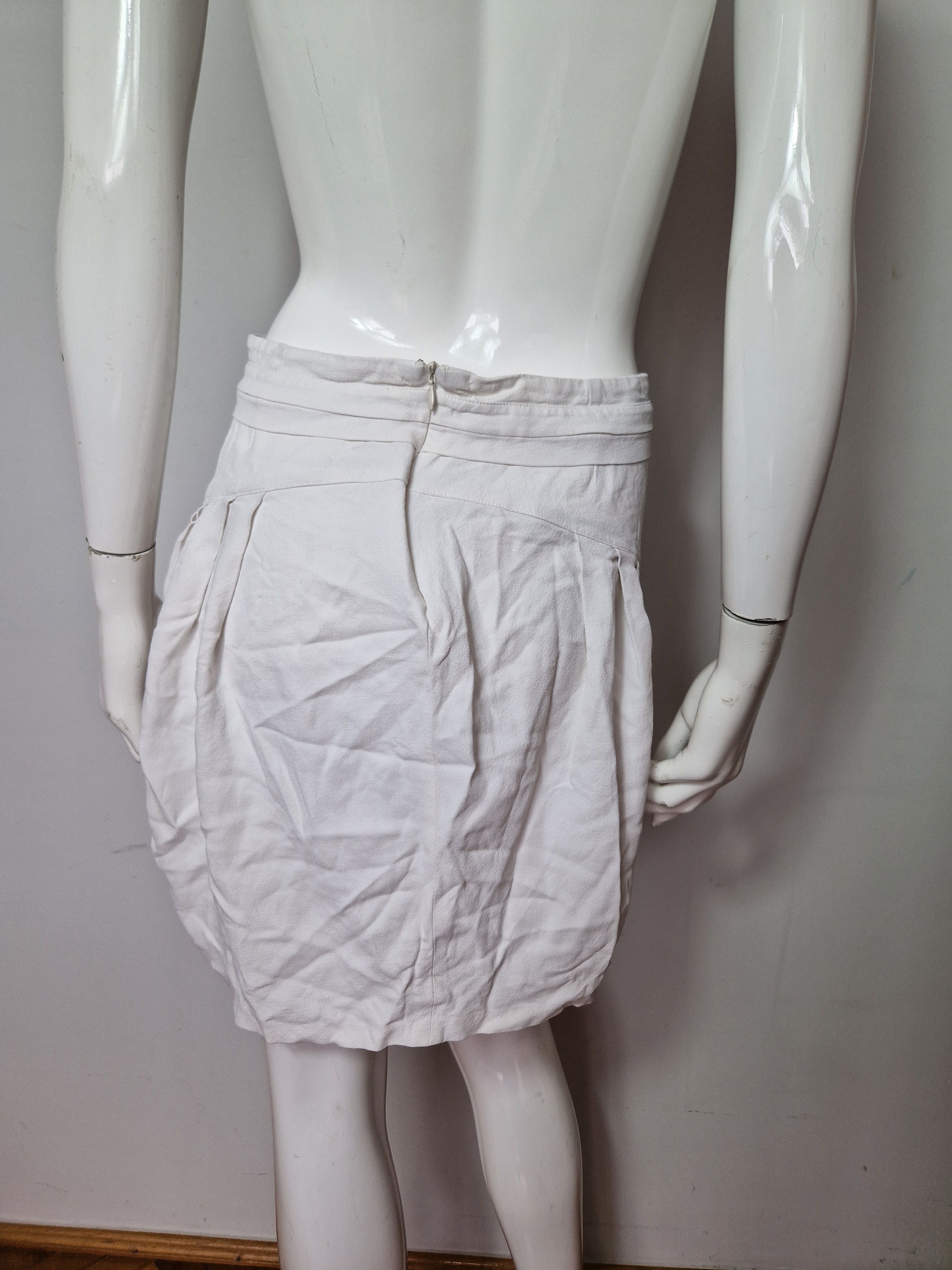Dior Dior 100% silk white mini skirt Size 26" / US 2 / IT 38 - 4 Thumbnail