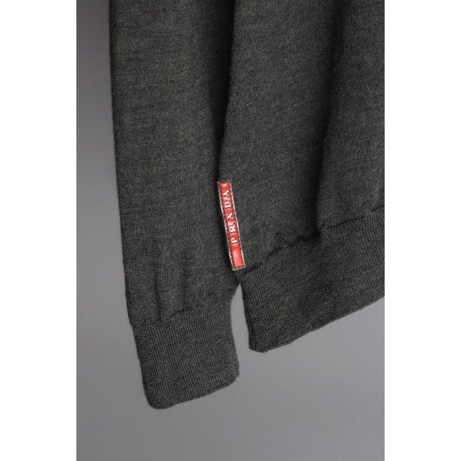 Prada Prada red tab logo grey knit turtleneck sweater Size US XL / EU 56 / 4 - 4 Thumbnail