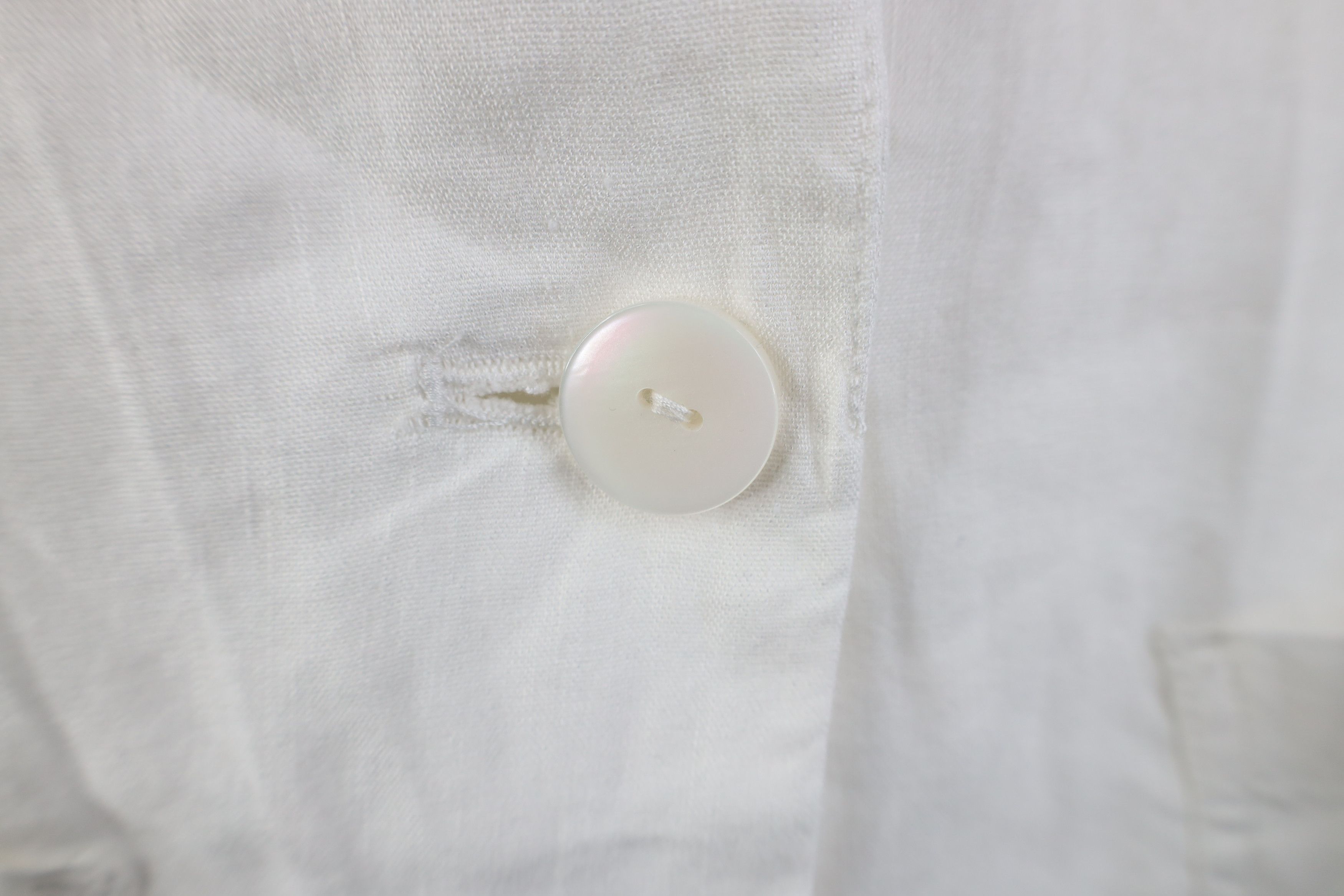 Chicos New Chicos One Button Stretch Linen Blazer Jacket Coat White Size S / US 4 / IT 40 - 4 Thumbnail