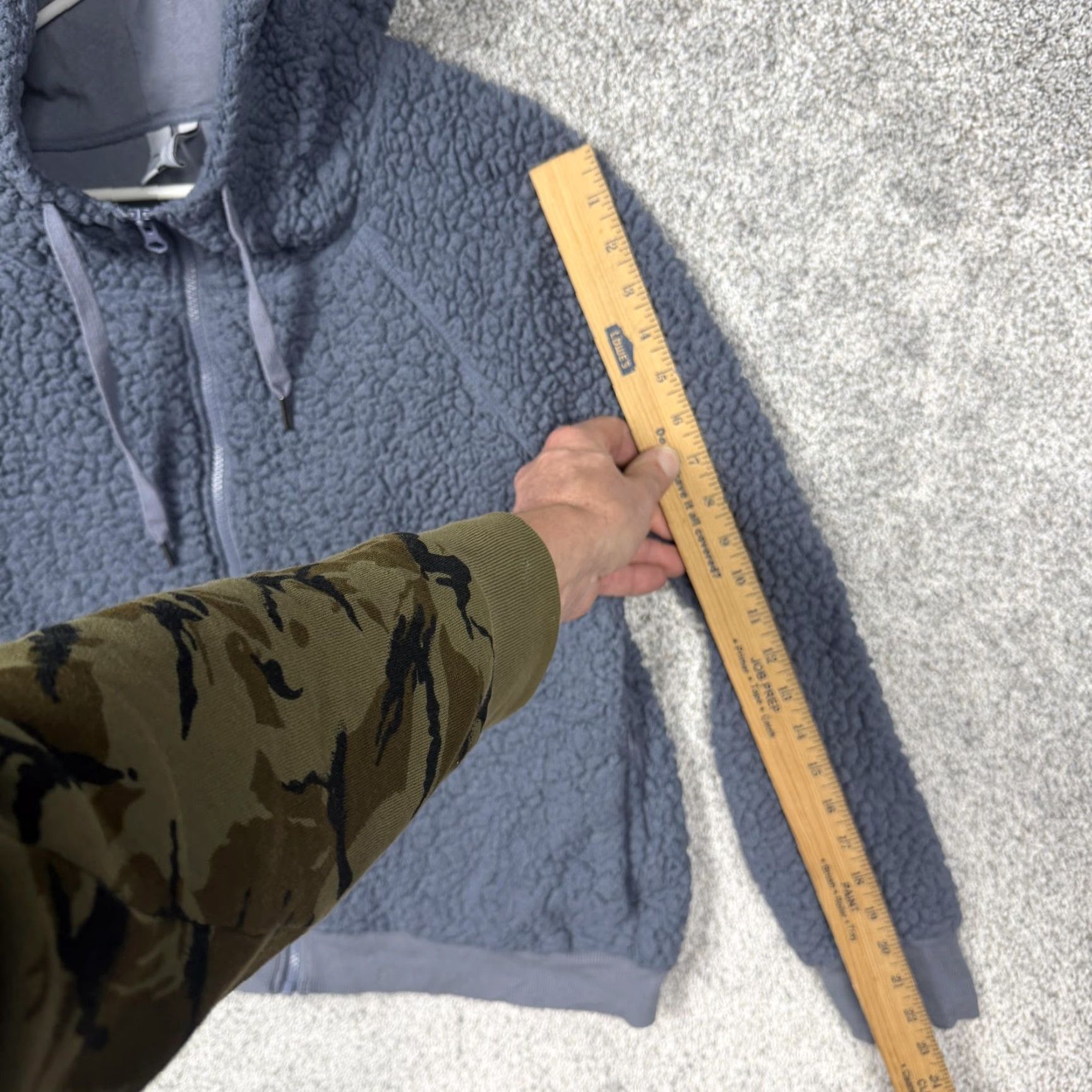 Vintage Z by Zella Hoodie Womens L Gray Sherpa Fleece Full Zip Teddy Cozy Winter Size L / US 10 / IT 46 - 3 Thumbnail