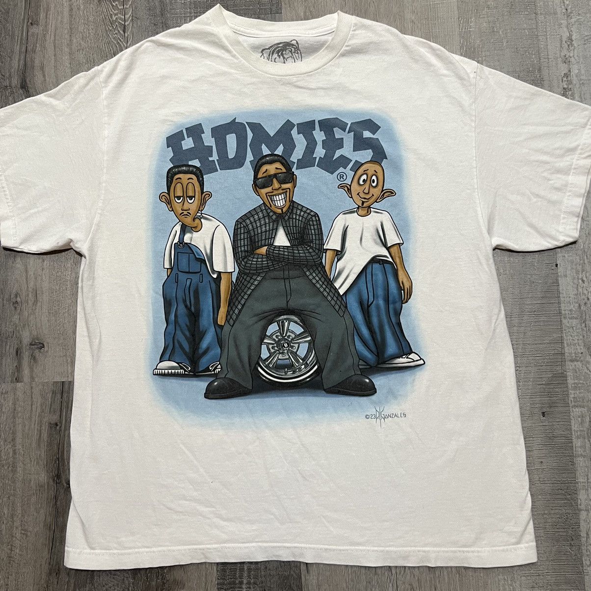 Homies Homies White Hip Hop DGA tees Gangster T Shirt Size US XL / EU 56 / 4 - 1 Thumbnail