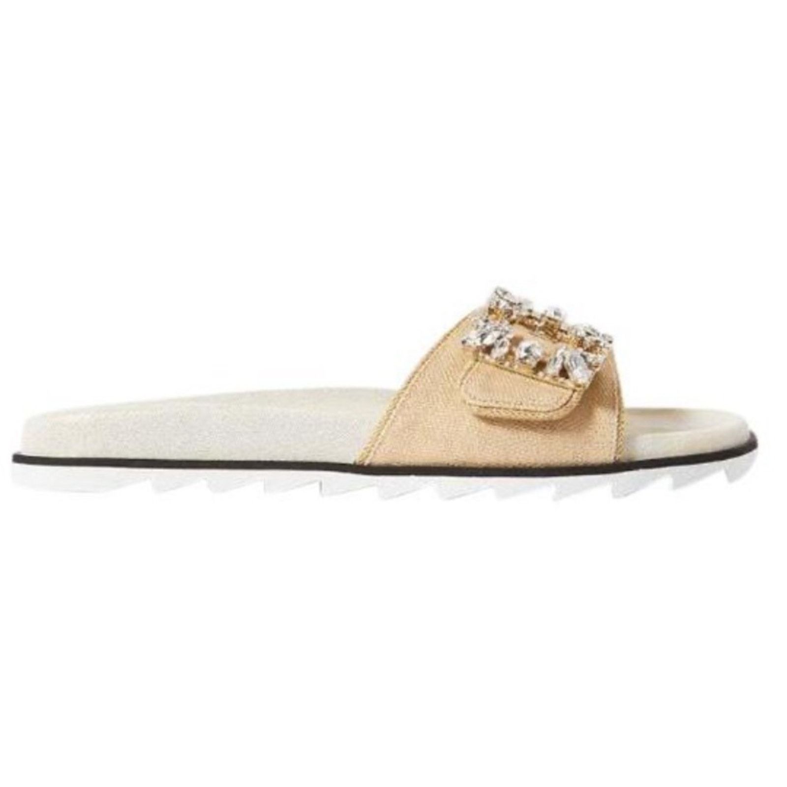 Roger Vivier Roger Vivier Slidyviv crystal embellished slides sandals Size US 10 / IT 40 - 1 Thumbnail