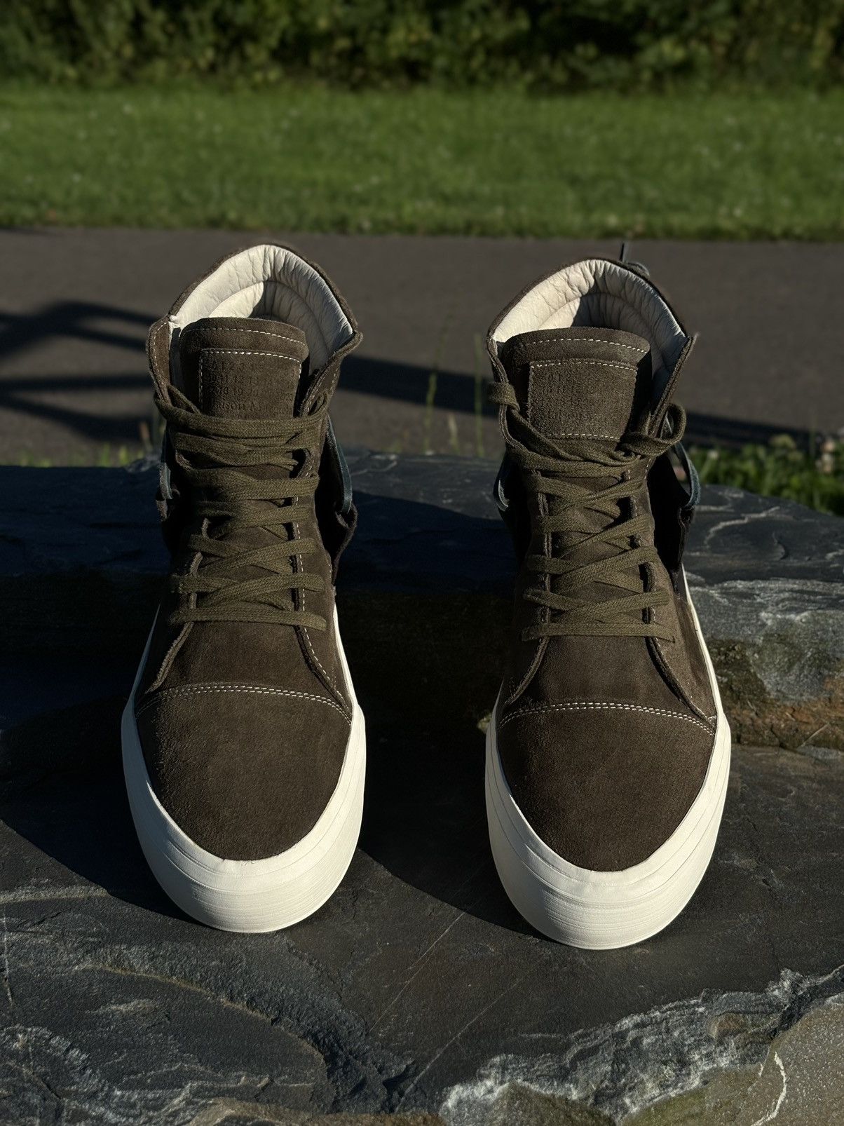 Maison Margiela MMM 22 Hybrid Suede-Leather High Top Lace Up Sneakers Boots Size US 11.5 / EU 44-45 - 9 Thumbnail