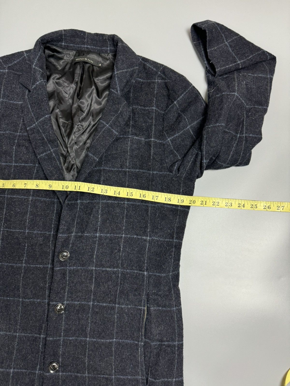 GOSTAR DE FUGA Gostar De fuga Checkered OverCoat Wool Jacket Size US S / EU 44-46 / 1 - 13 Thumbnail