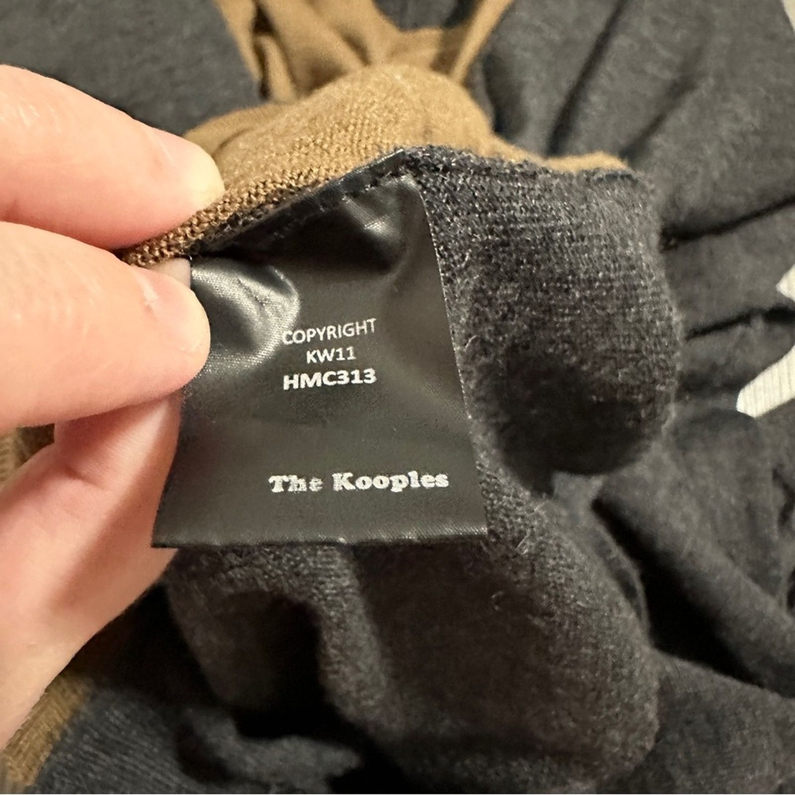 The Kooples The Kooples Wool Gray & Tan Long Sleeve Cardigan Sweater Size XL / US 12-14 / IT 48-50 - 6 Thumbnail