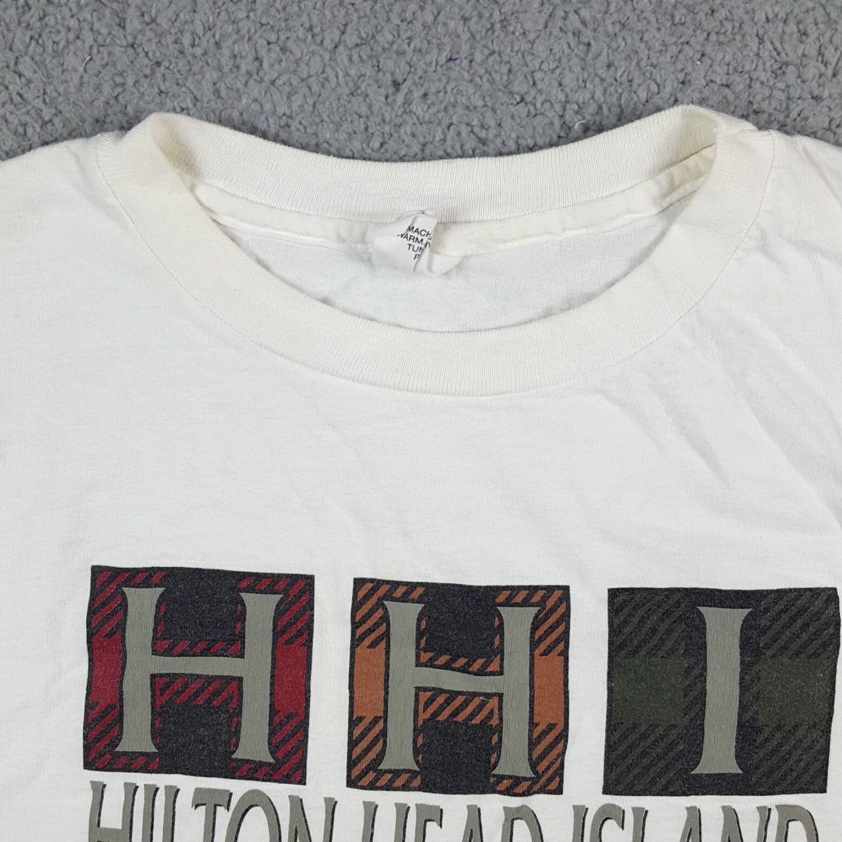 Vintage Vintage Cotton Exchange 90s Beach T-Shirt Men Large White Y2K Outdoor Retro Grunge Size US L / EU 52-54 / 3 - 6 Thumbnail