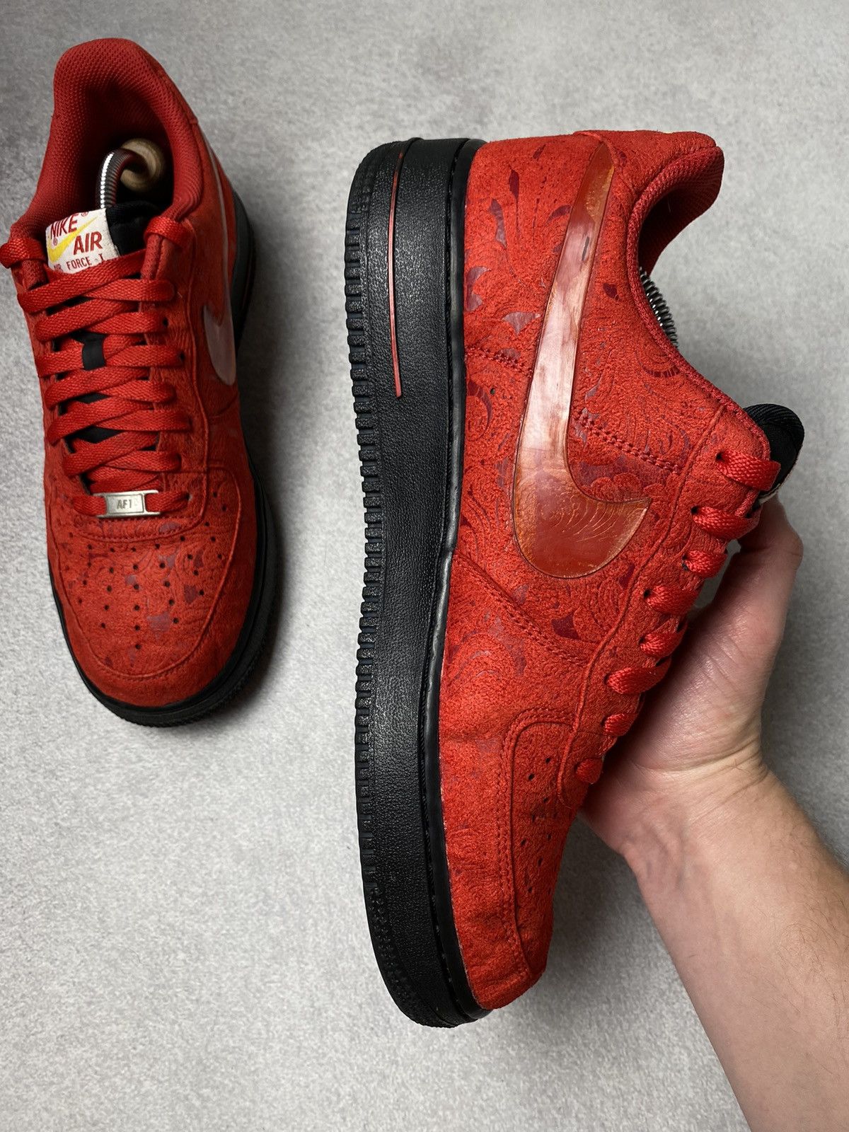 Vintage Vintage Nike Air Force 1 Low Miami Heat Red Paisley US10 Size US 10 / EU 43 - 10 Thumbnail