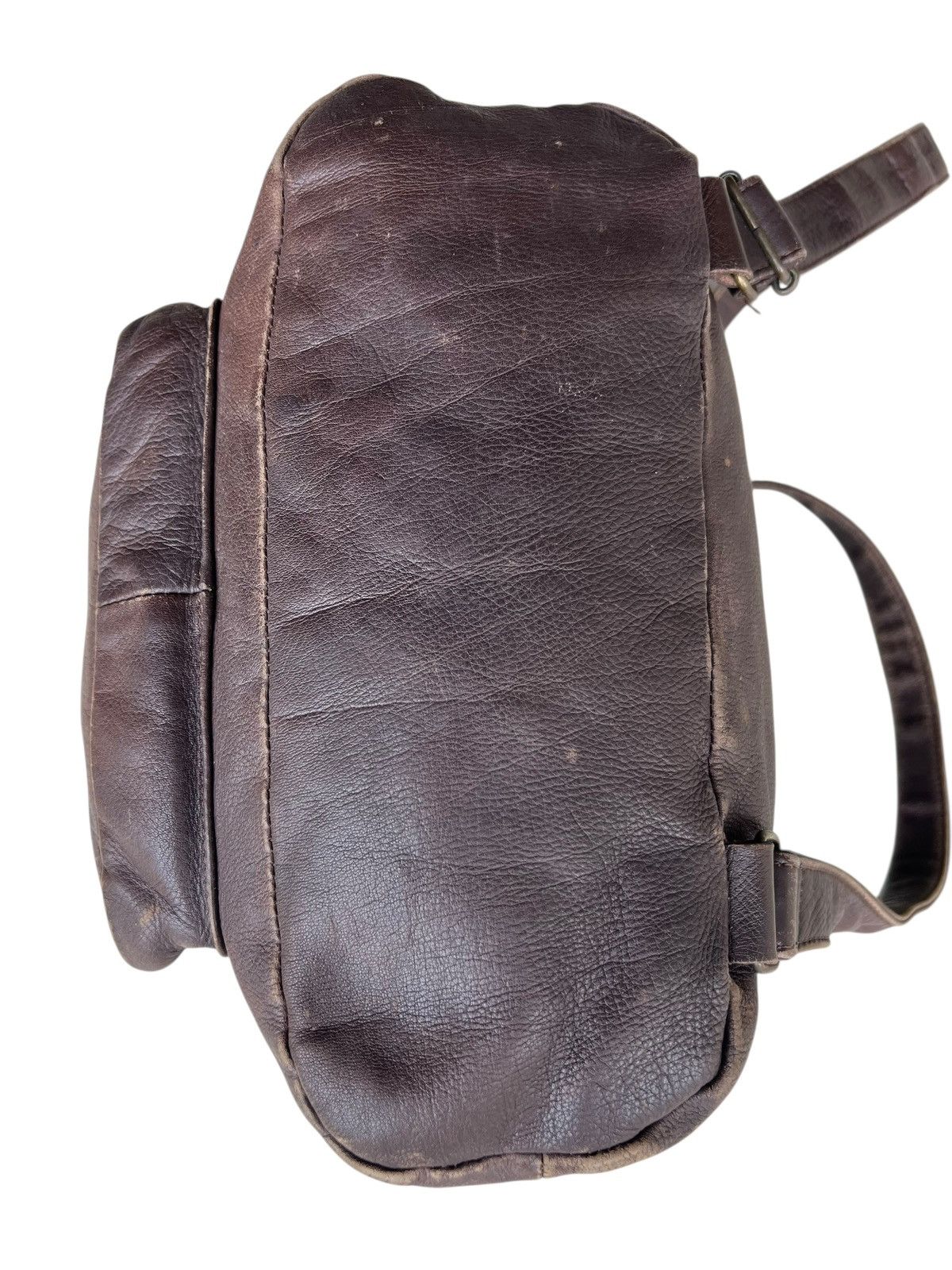 Leather Vintage DEAD HEAT Japan Patina Scratch Leather Backpack Bag Size ONE SIZE - 14 Thumbnail
