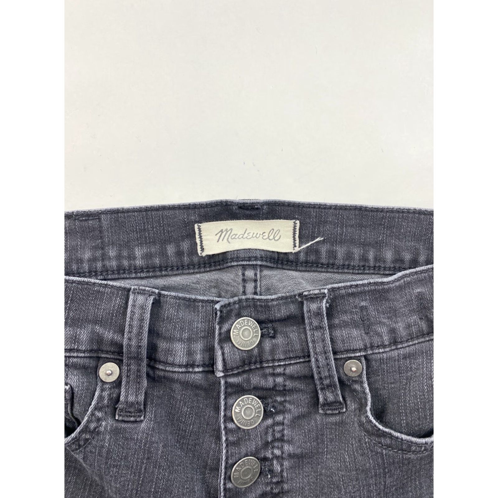 Madewell Madewell Jeans Womens 26 Black 9 inch Mid Rise Skinny Pockets Slimming jeans Size 26" / US 2 / IT 38 - 3 Thumbnail