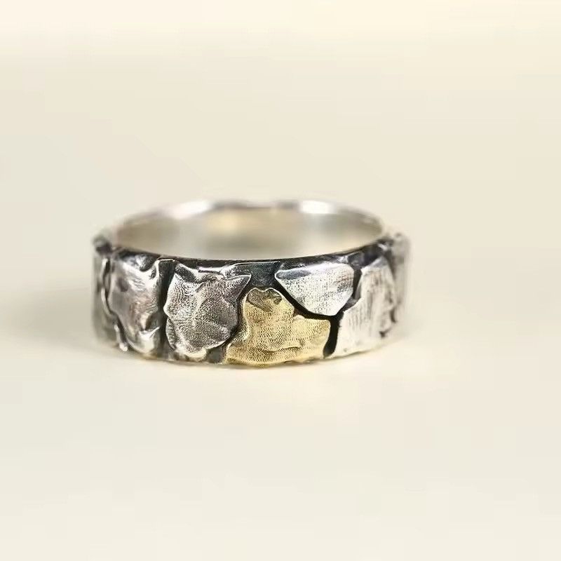 Vintage Vintage Style Adjustable Silver 925 Crack Flaw Ring Size ONE SIZE - 1 Thumbnail