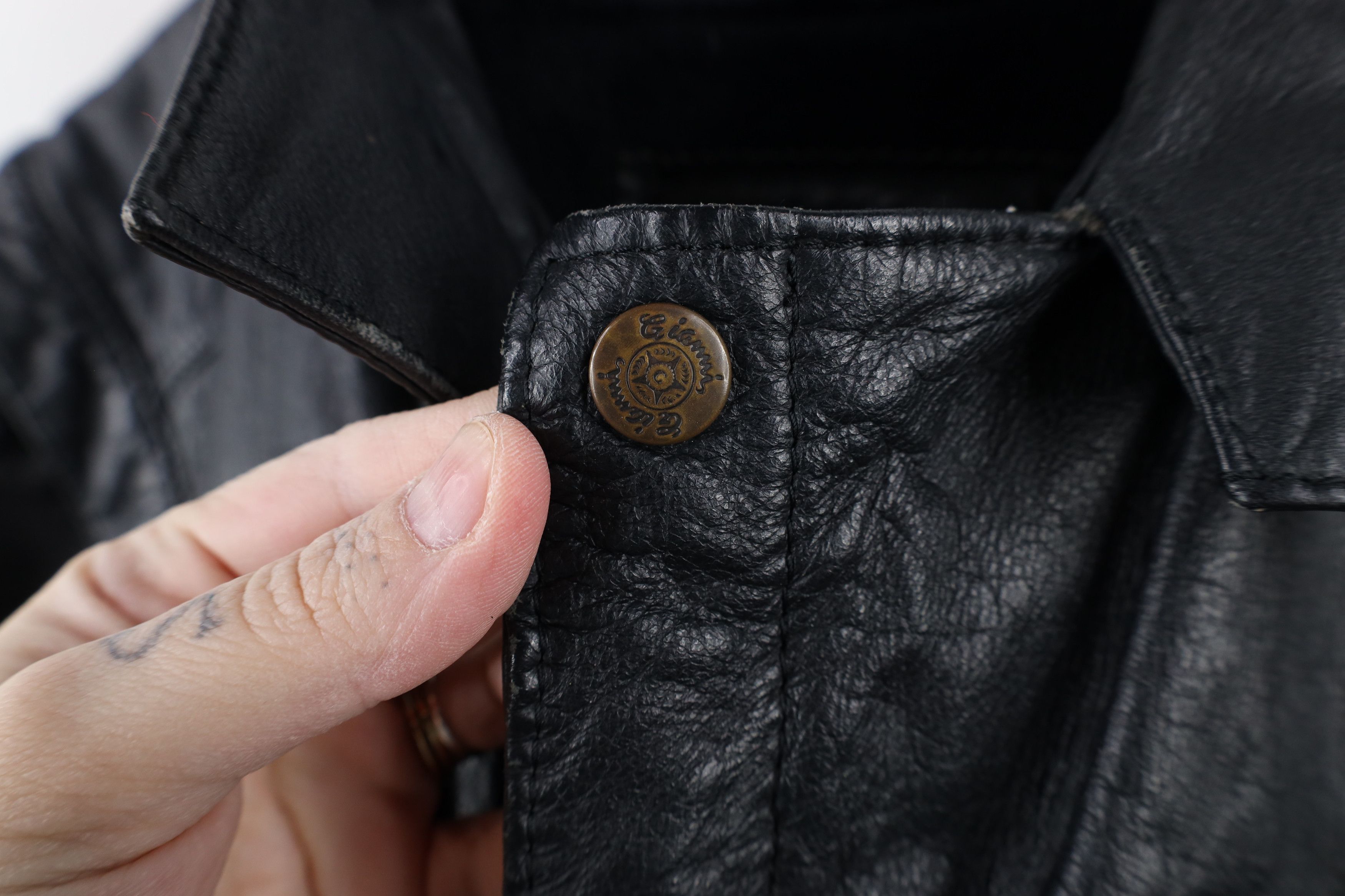 Vintage Vintage 80s 90s Streetwear Leather Cafe Racer Bomber Jacket Size US XXL / EU 58 / 5 - 5 Thumbnail