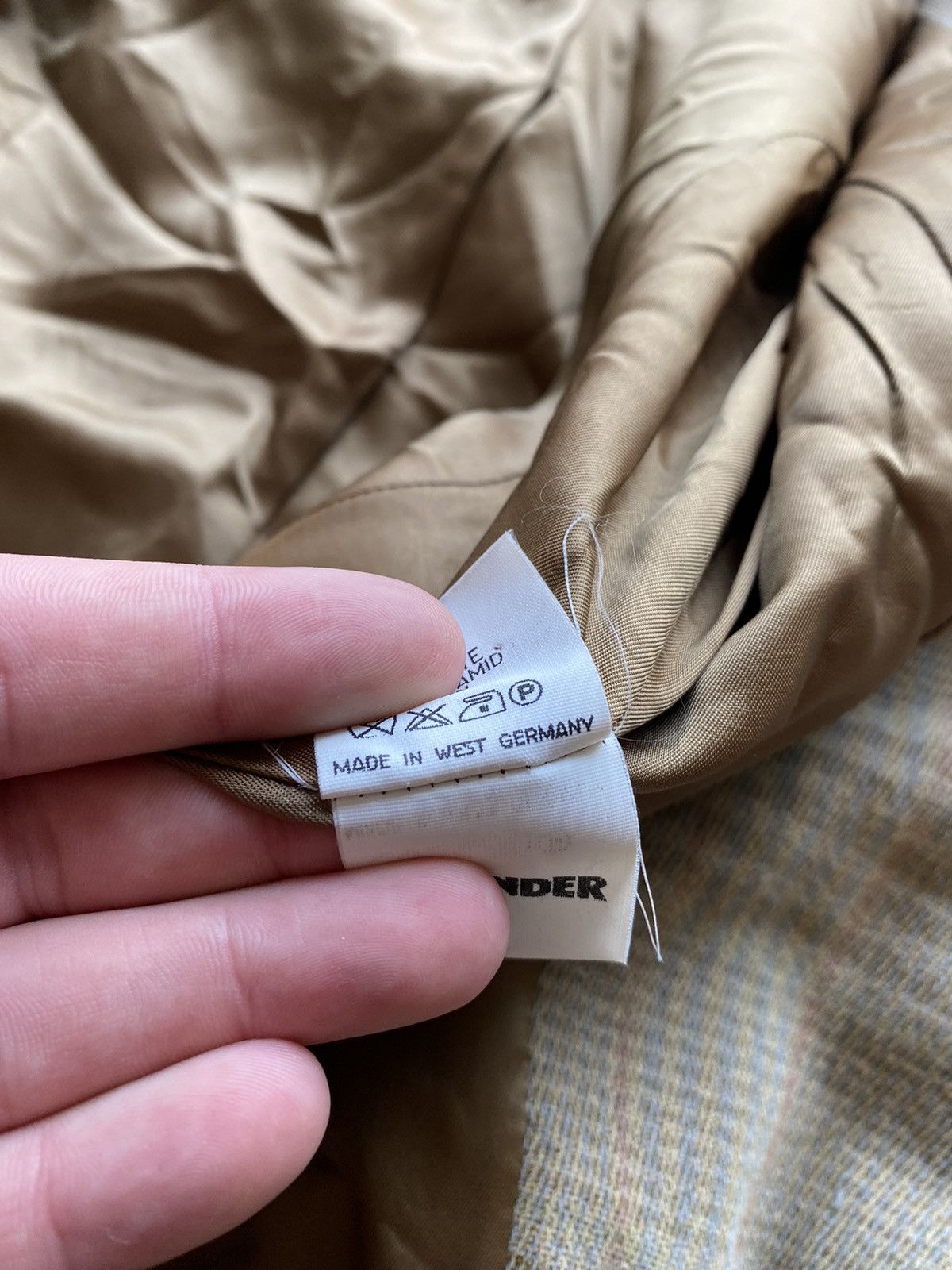 Jil Sander Vintage Jil Sander Wool Blend Nova Check Viskose Blazer Size XS / US 0-2 / IT 36-38 - 14 Thumbnail