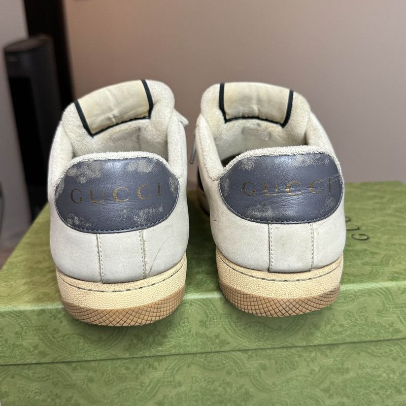 Gucci GUCCI Screener Dirty Sneakers in Grey and White - Size US 8 / EU 41 - 3 Thumbnail