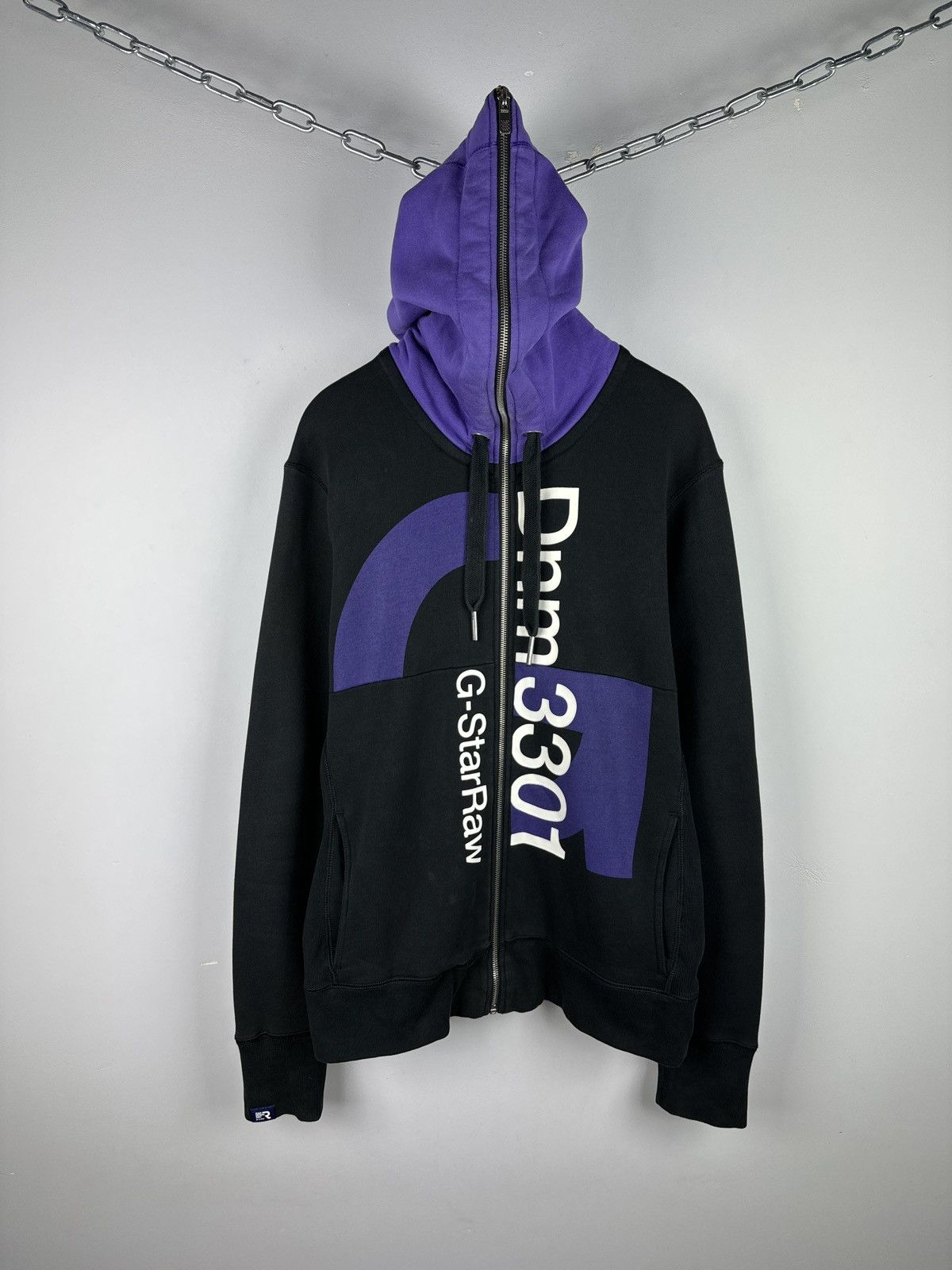 G-Star × Vintage Vintage Y2K G-Star Raw Full Zip Hoodie Size US L / EU 52-54 / 3 - 1 Thumbnail