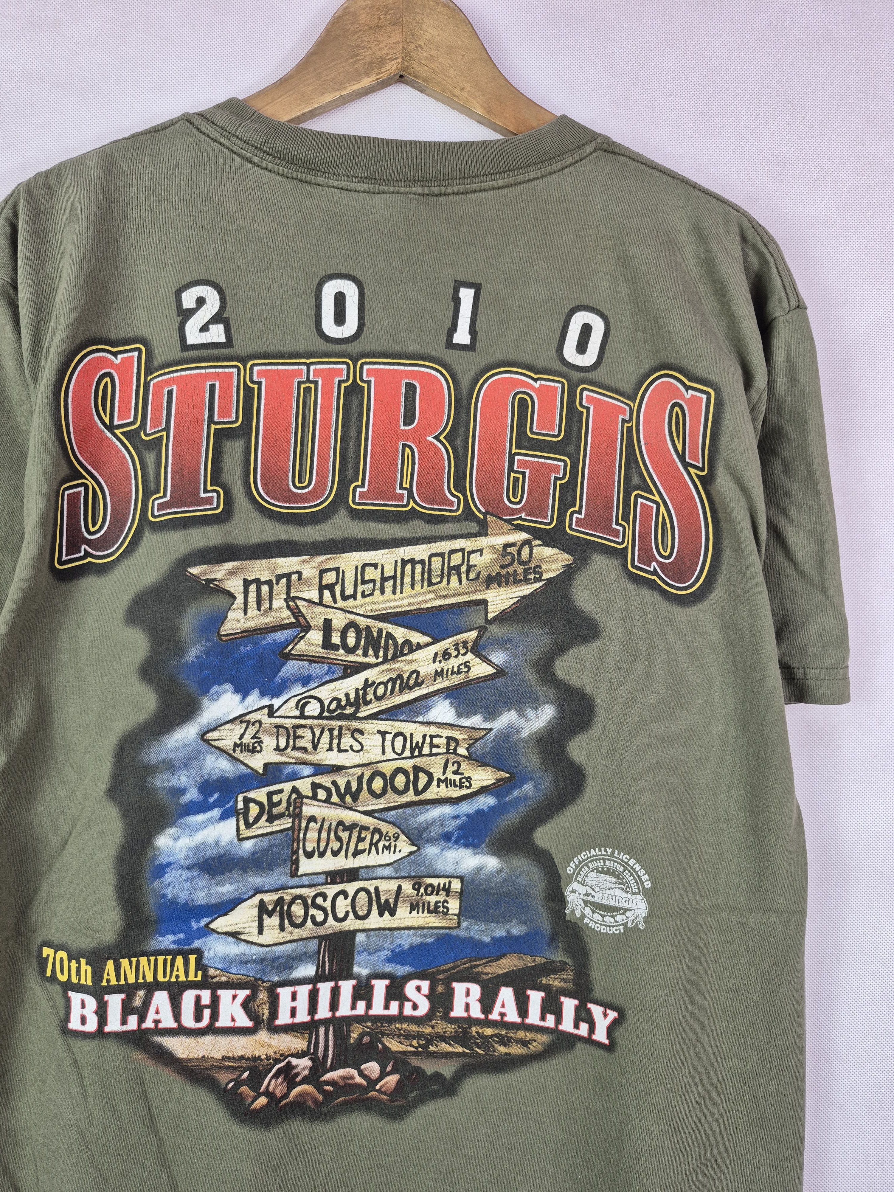 Vintage 🔥 Vintage Y2K Sturgis Ride 2010 Harley Davidson Tee Size US M / EU 48-50 / 2 - 10 Thumbnail