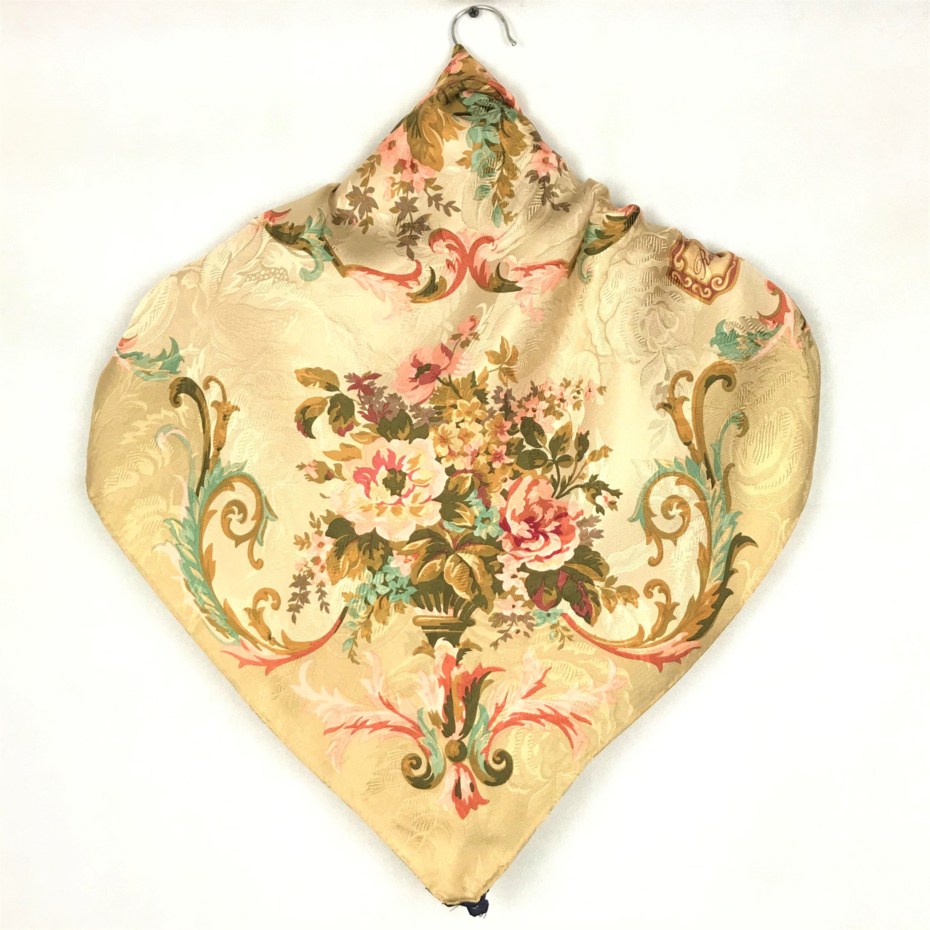 Ralph Lauren RL502 Vintage Ralph Lauren Silk Scarf Shawl Designer Scarf Size ONE SIZE - 3 Thumbnail