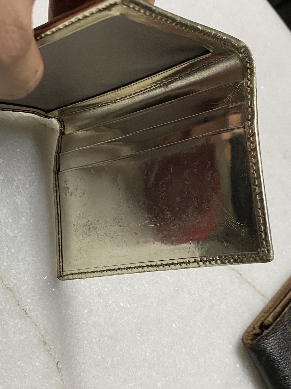 Designer Gucci GG Monogram Leather Card Holder Preowned Size ONE SIZE - 6 Thumbnail