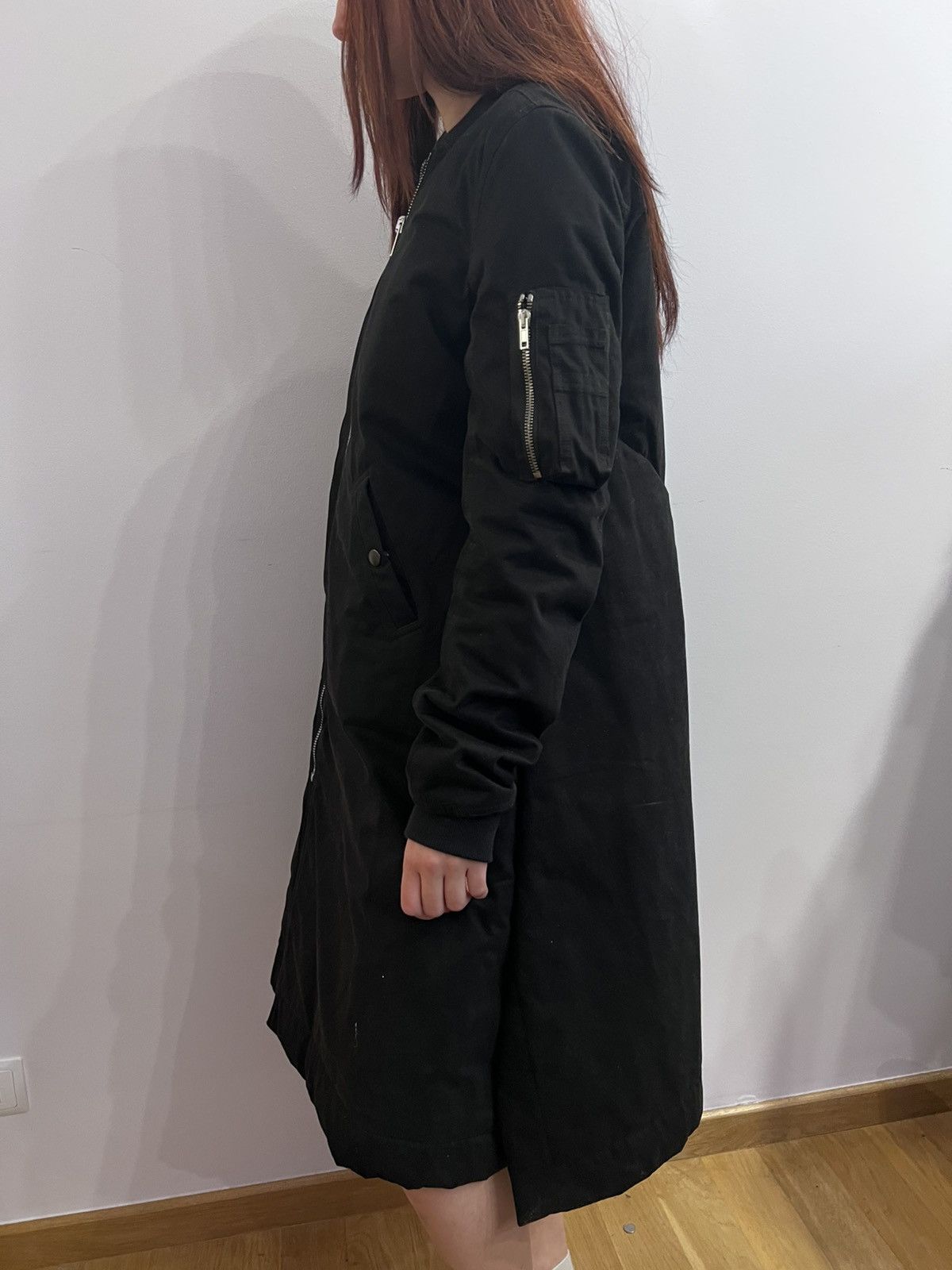 Rick Owens Drkshdw Rick Owens Drkshdw Long Bomber Jacket Size S / US 4 / IT 40 - 5 Thumbnail