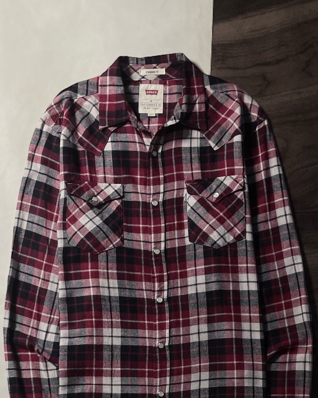 Levi's Flannel Shirt Western Double Pocket LEVIS Size M fit XL Size US M / EU 48-50 / 2 - 2 Thumbnail