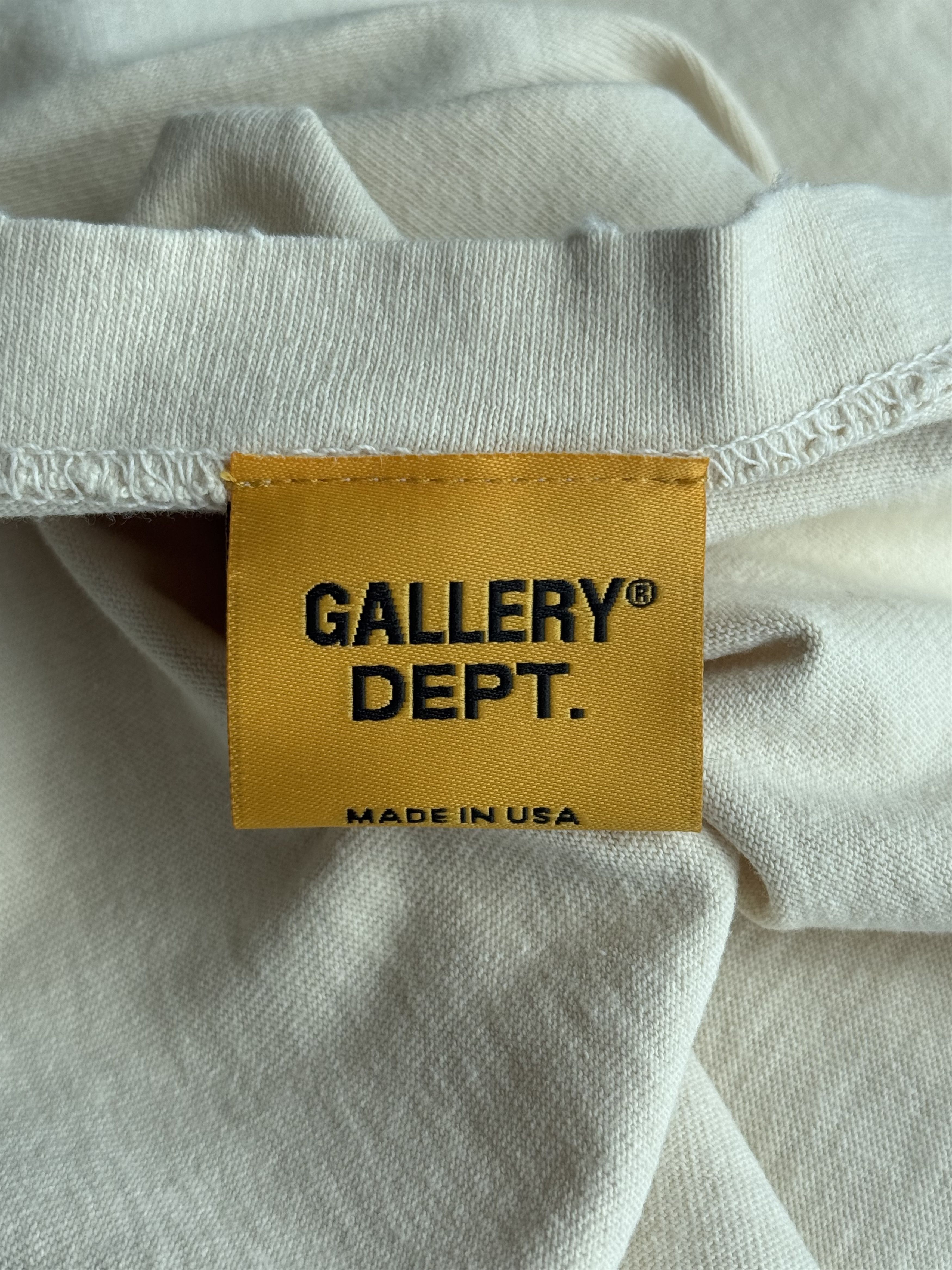Gallery Dept. Antique White & Black Buried Alive Glitter Logo T-Shirt Size US M / EU 48-50 / 2 - 4 Thumbnail