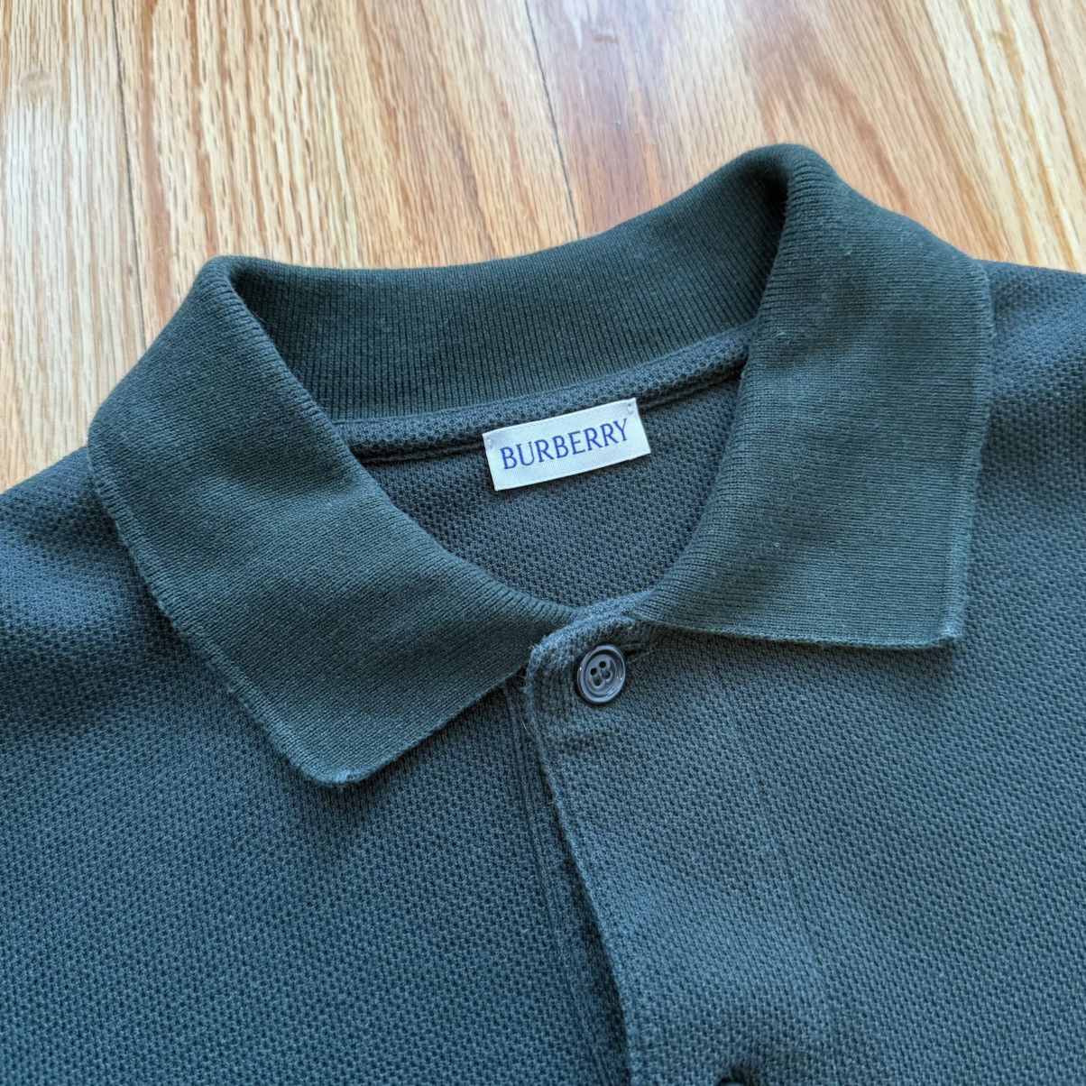 Burberry Burberry Green Cotton Long Sleeve Polo Shirt Size US XS / EU 42 / 0 - 3 Thumbnail