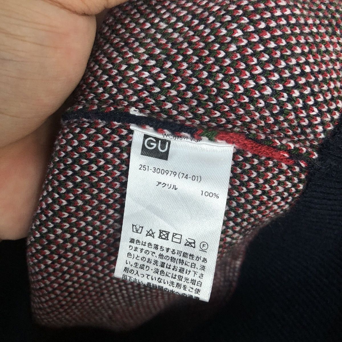 GU GU Red Flower art full sweatshirt Knitwear #A464 Size S / US 4 / IT 40 - 12 Thumbnail