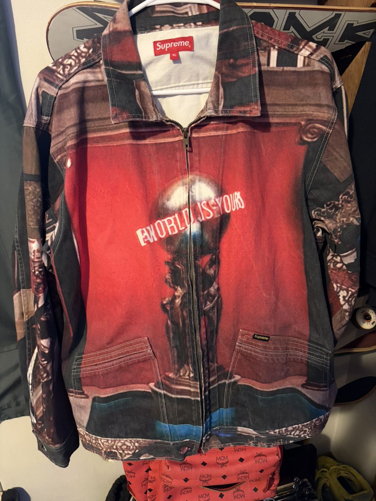 Supreme Supreme x Scarface The World Is Yours Denim Jacket | Grailed