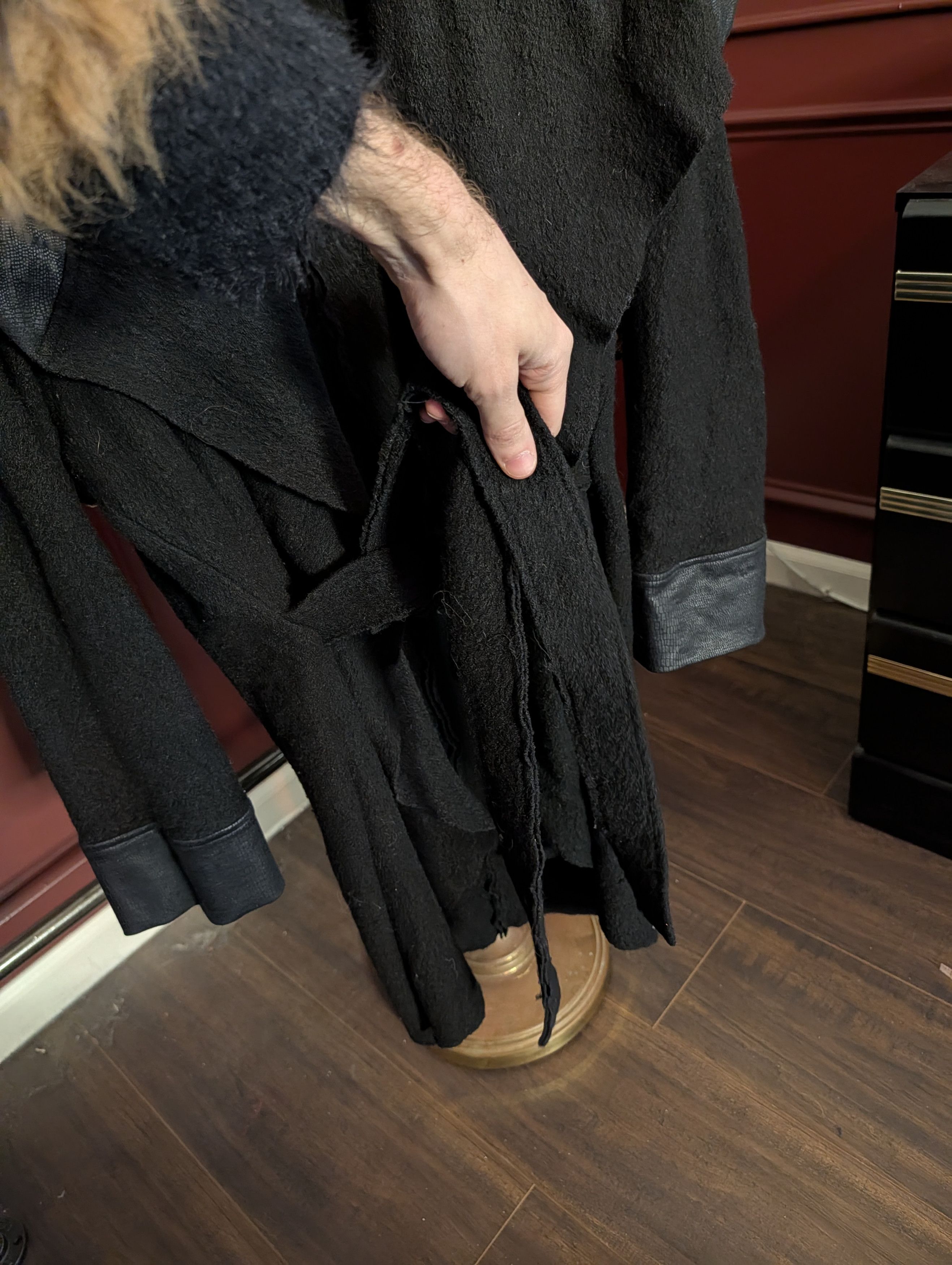 Scapa Sports SCAPA Lauren Perre black knit belted alligator cardigan Size XL / US 12-14 / IT 48-50 - 6 Thumbnail