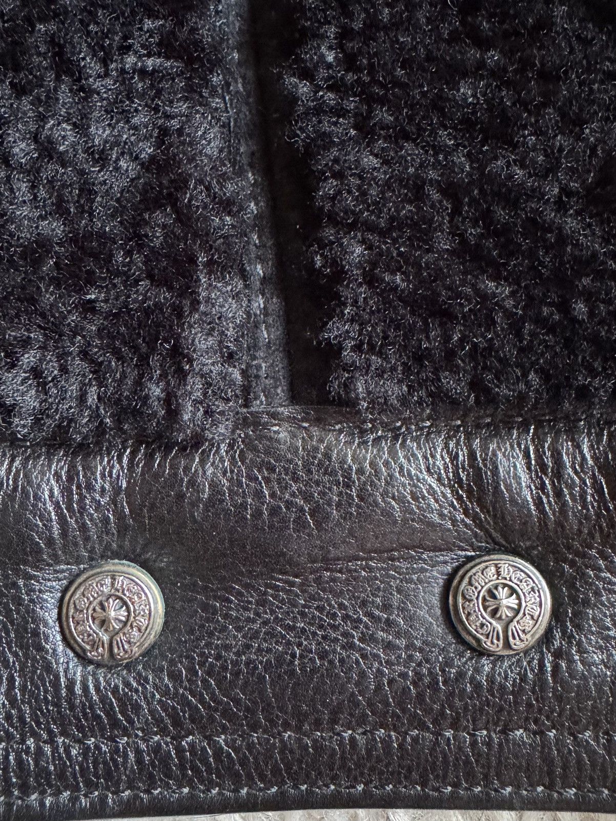 Chrome Hearts CHROME HEARTS black lambskin fur coat Size US L / EU 52-54 / 3 - 6 Thumbnail