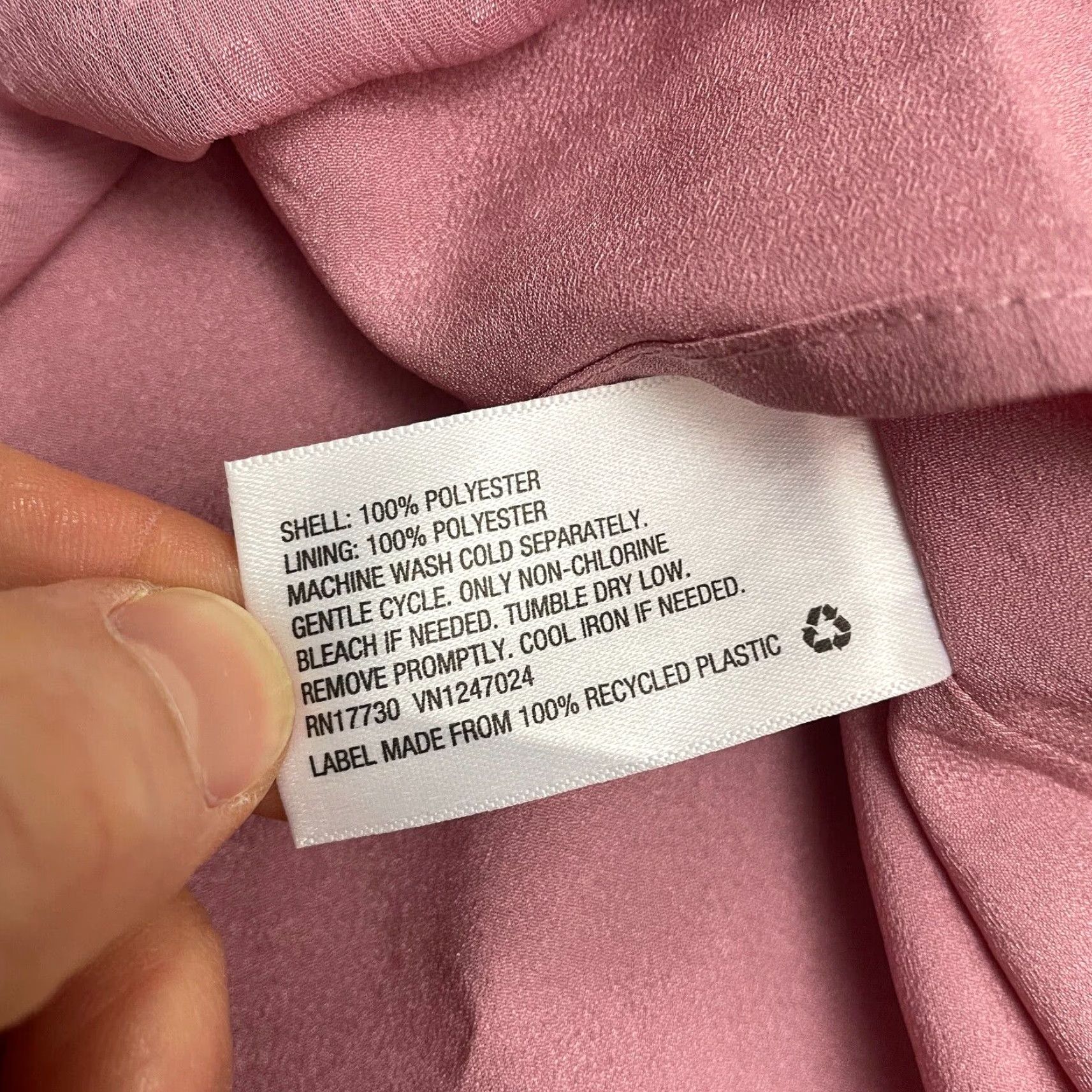 Vintage Ava & Viv Blouse Women Pink Swiss Dot Chiffon Crew Neck Bell Sleeve NWT Casual 1X Plus Size XL / US 12-14 / IT 48-50 - 6 Thumbnail