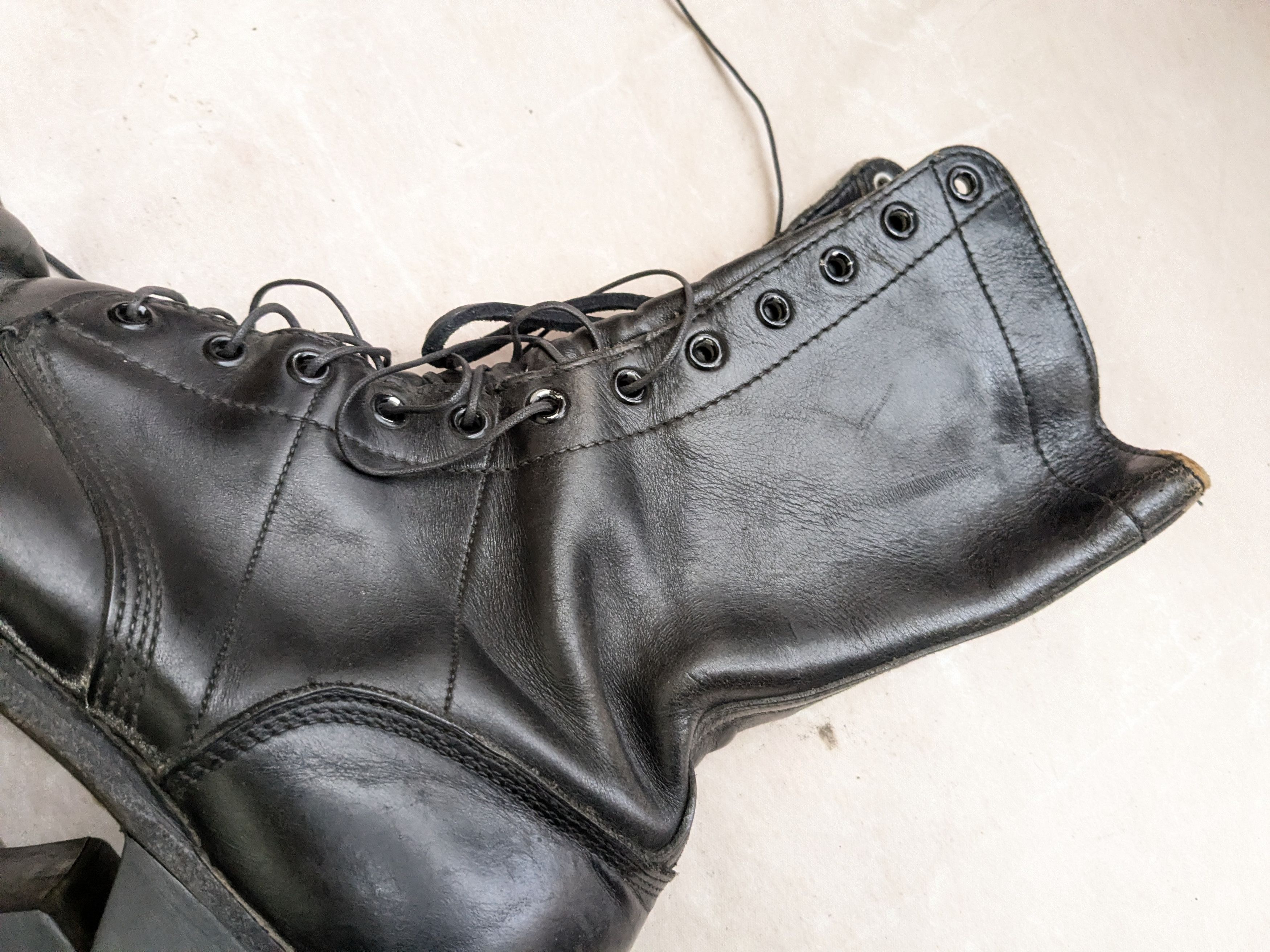 Genuine Leather Corcoran Combat Boots Black 10 D Leather USA Vintage Size US 10 / EU 43 - 5 Thumbnail
