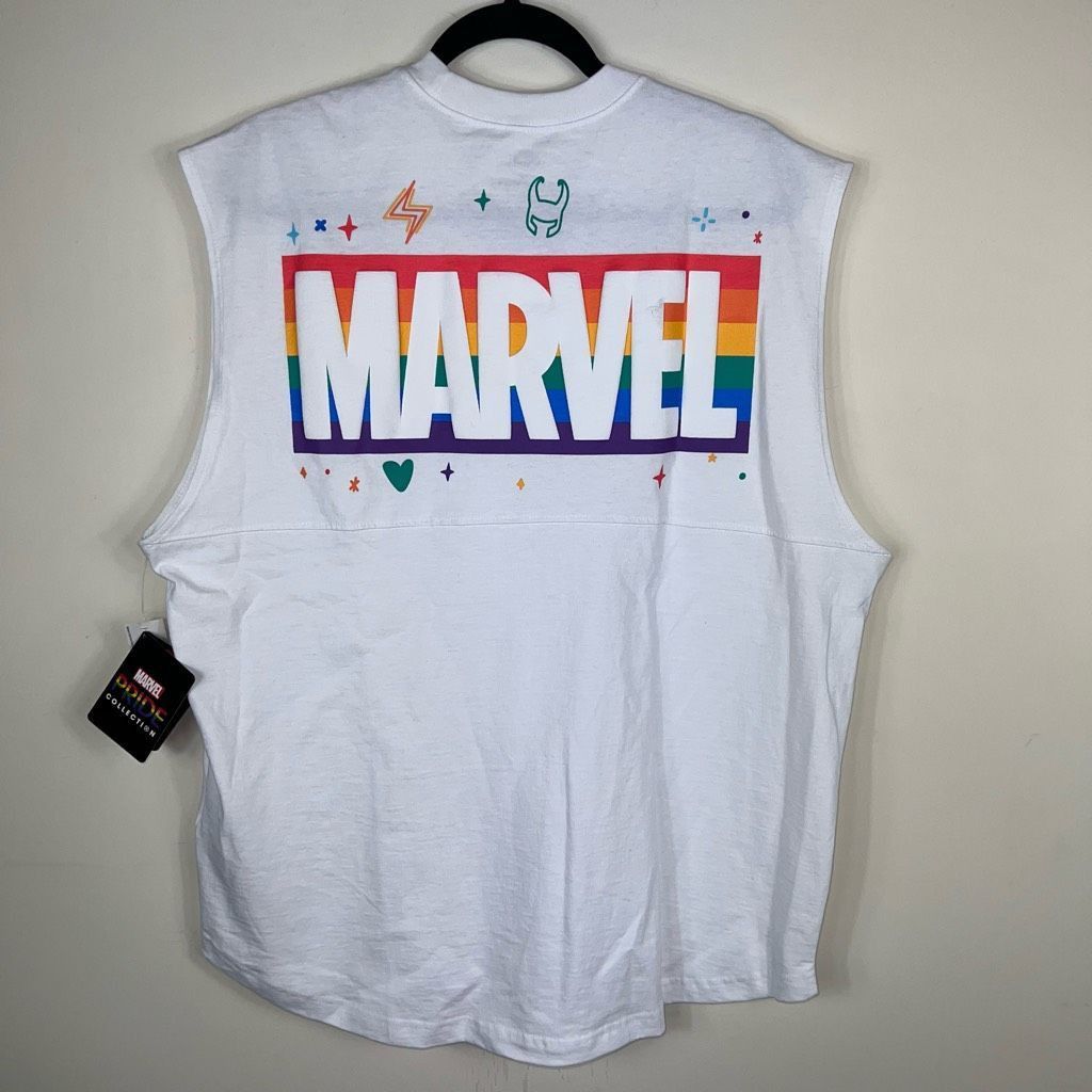 Disney Disney Parks Marvel Symbols Sleeveless Pride Top in X-Large Size US XL / EU 56 / 4 - 16 Thumbnail