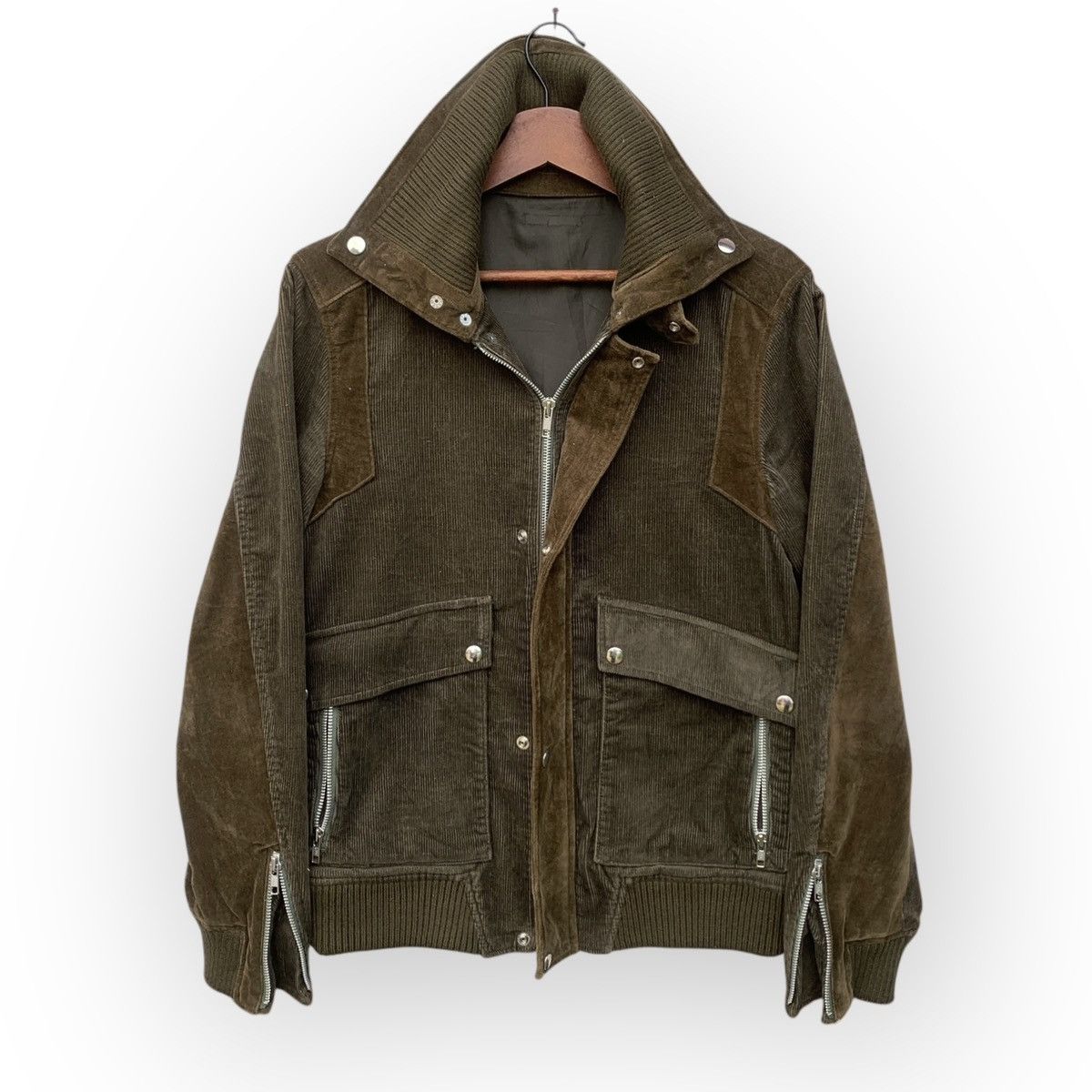 Japanese Brand NIEDIECK STRETCHCORD GERMANY CORDUROY ZIPPER JACKET BROWN Size US S / EU 44-46 / 1 - 1 Thumbnail