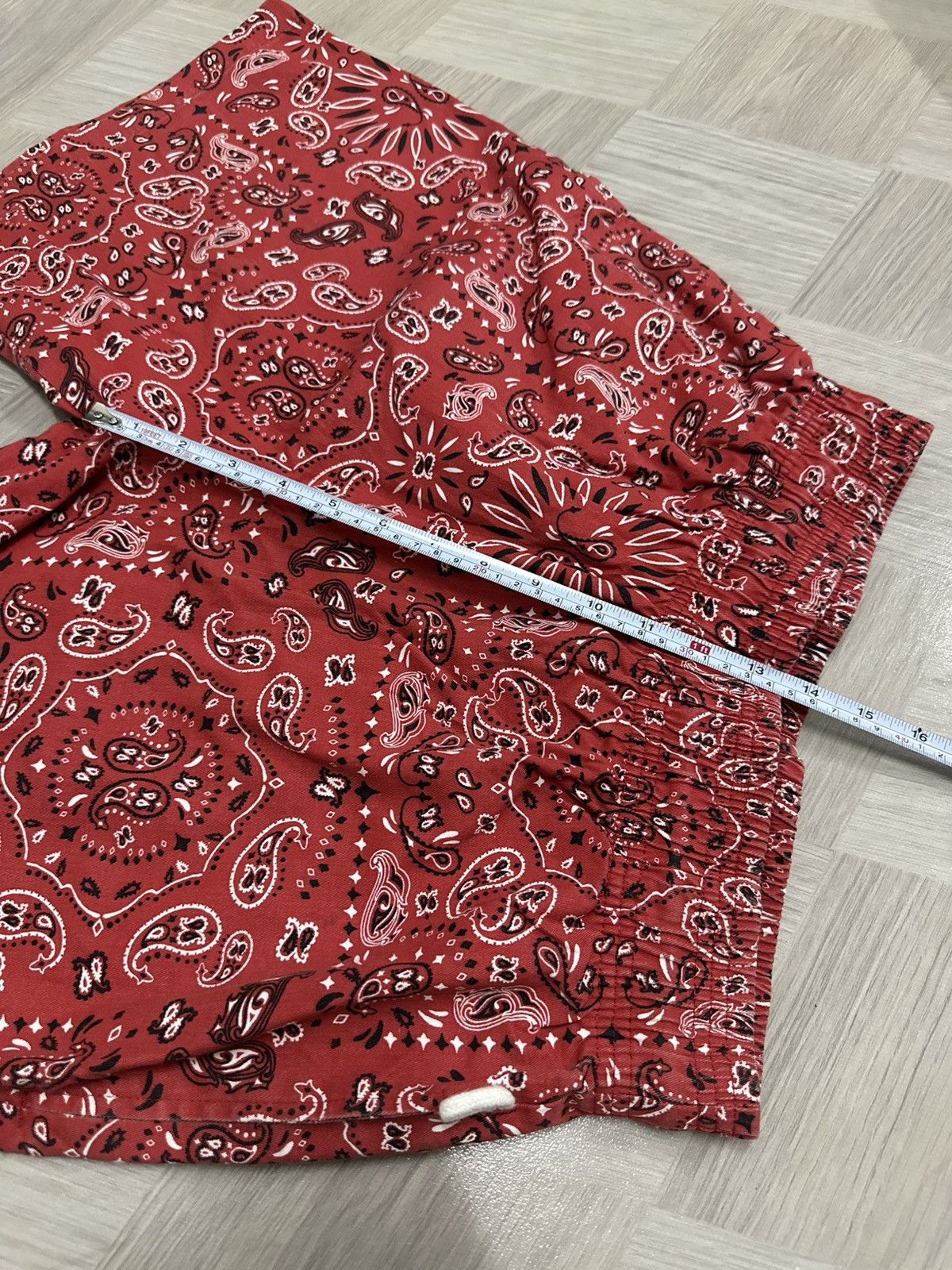 Designer Cookman Chef Short Pants - Red Paisley Size US 30 / EU 46 - 5 Thumbnail