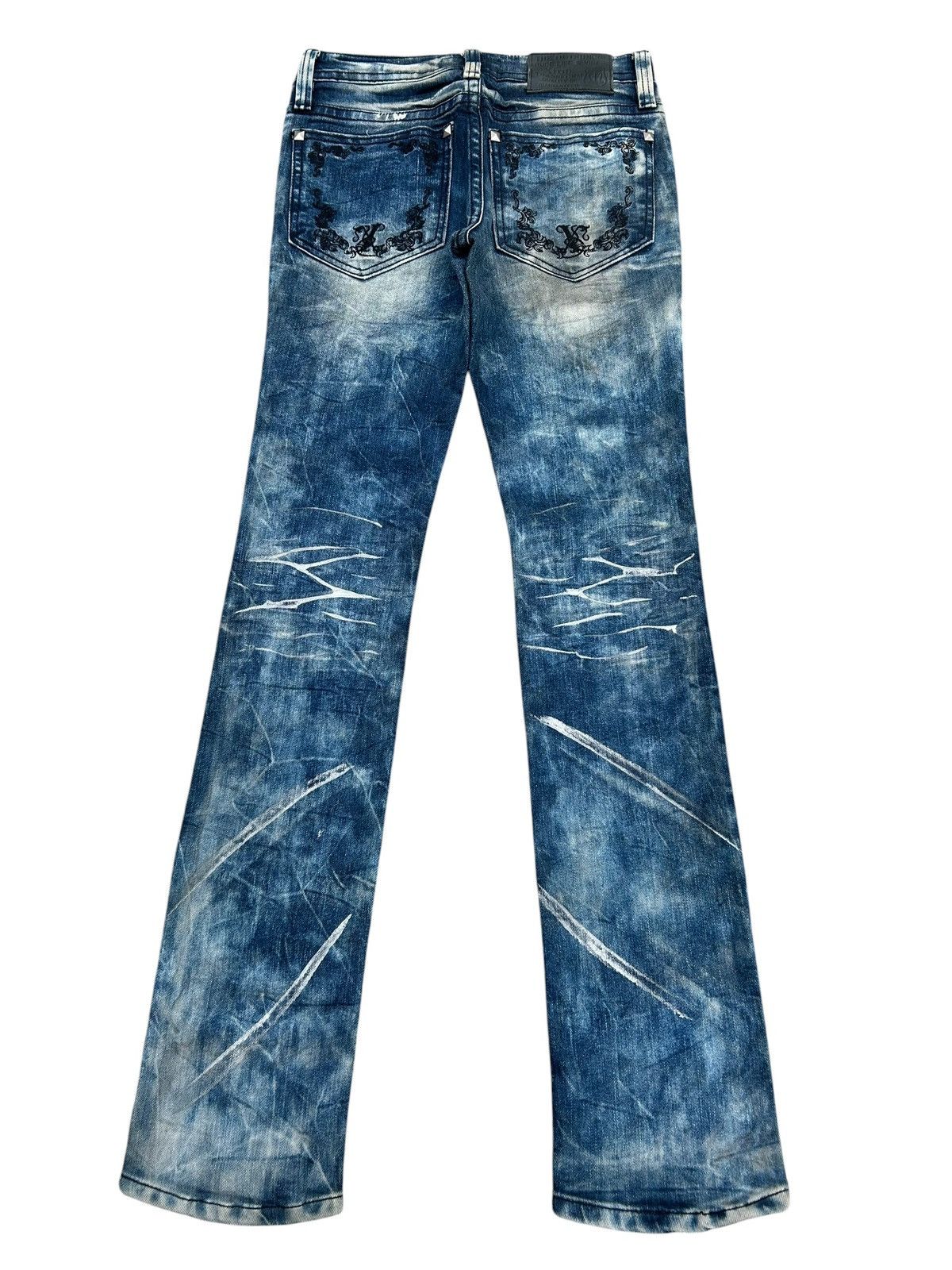 Kapital Xfrm Skull Punk Japanese Distressed Denim Jeans Size US 28 / EU 44 - 9 Thumbnail
