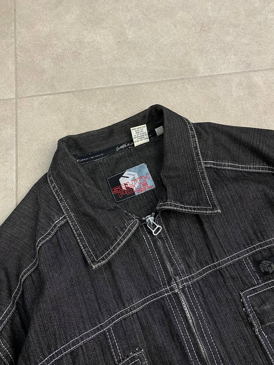 Southpole Vintage South Pole Washed Denim Pocket Zip Jacket Size US XL / EU 56 / 4 - 14 Thumbnail