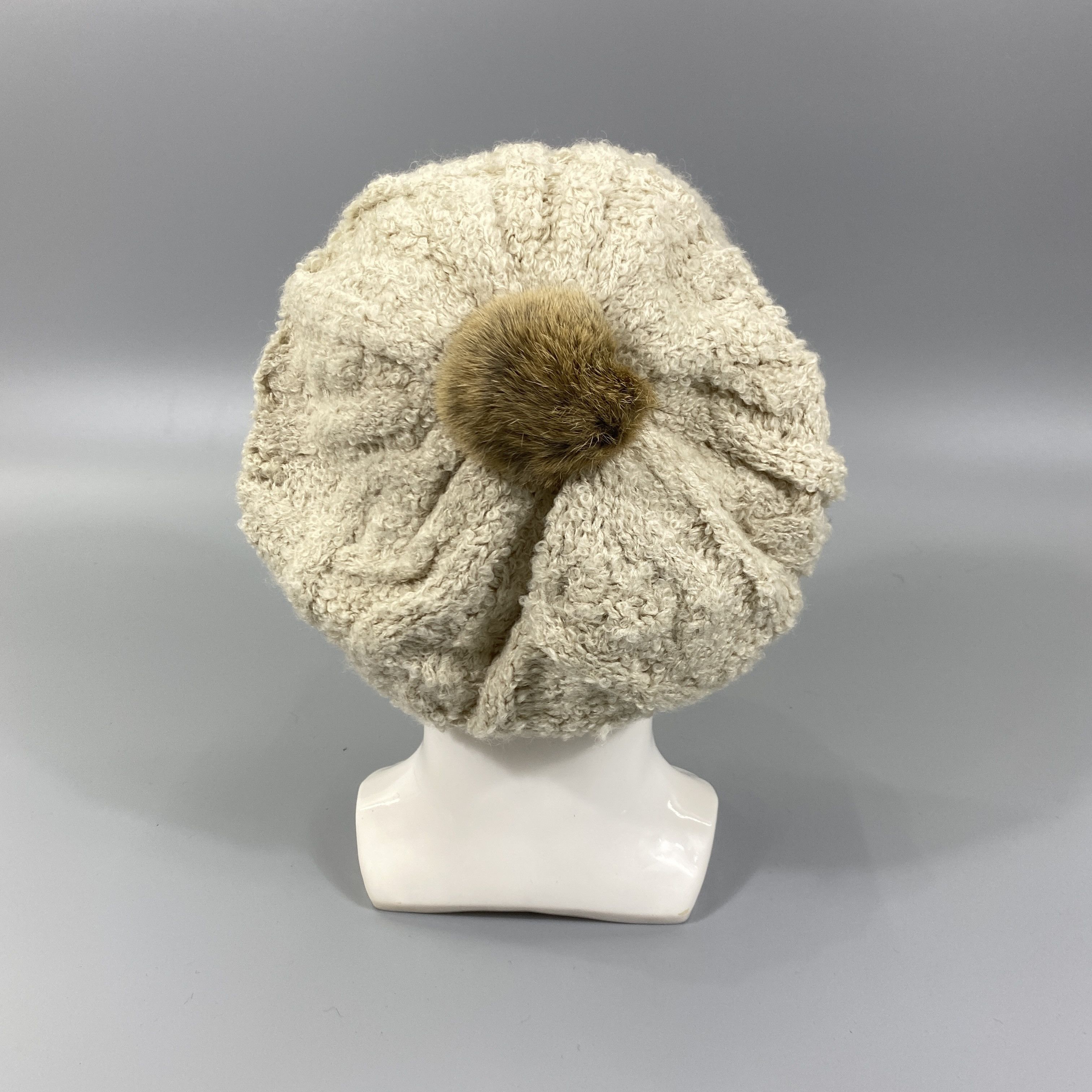 Japanese Brand Samansa Mos2 Beanie -BN734 Size ONE SIZE - 3 Thumbnail