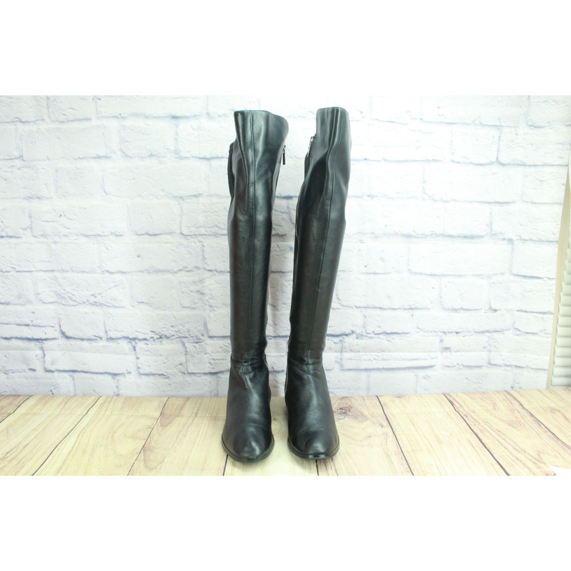 Leather × Michael Kors Michael Kors Bromley Leather Stretch Knee High Riding Boots Size US 6 / IT 36 - 4 Thumbnail