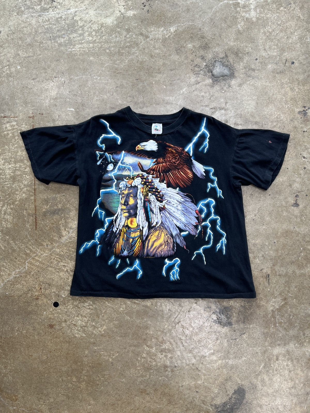 Vintage Vintage American Thunder USA Native Eagle Lightning Large Size US L / EU 52-54 / 3 - 2 Thumbnail