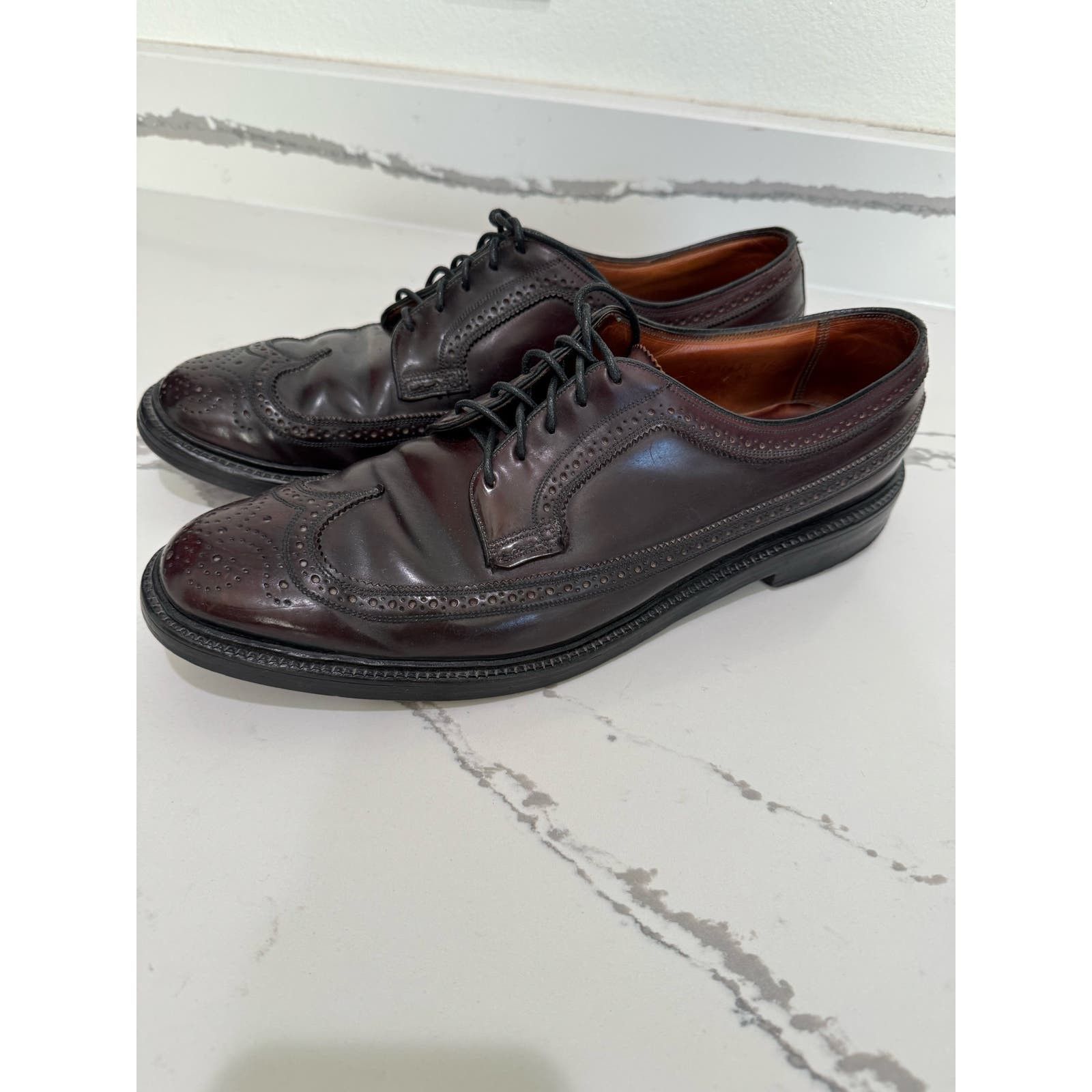 Vintage Florsheim tie oxfords, brown/wine, size 7.5D (wide) Florsheim Dress Shoes Mens Size 11 Burgundy | Mercari main image 3