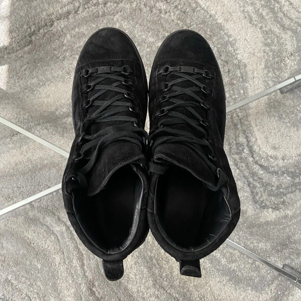 Balenciaga Arena Black 11 Suede Leather High Tops Shoes, Men's